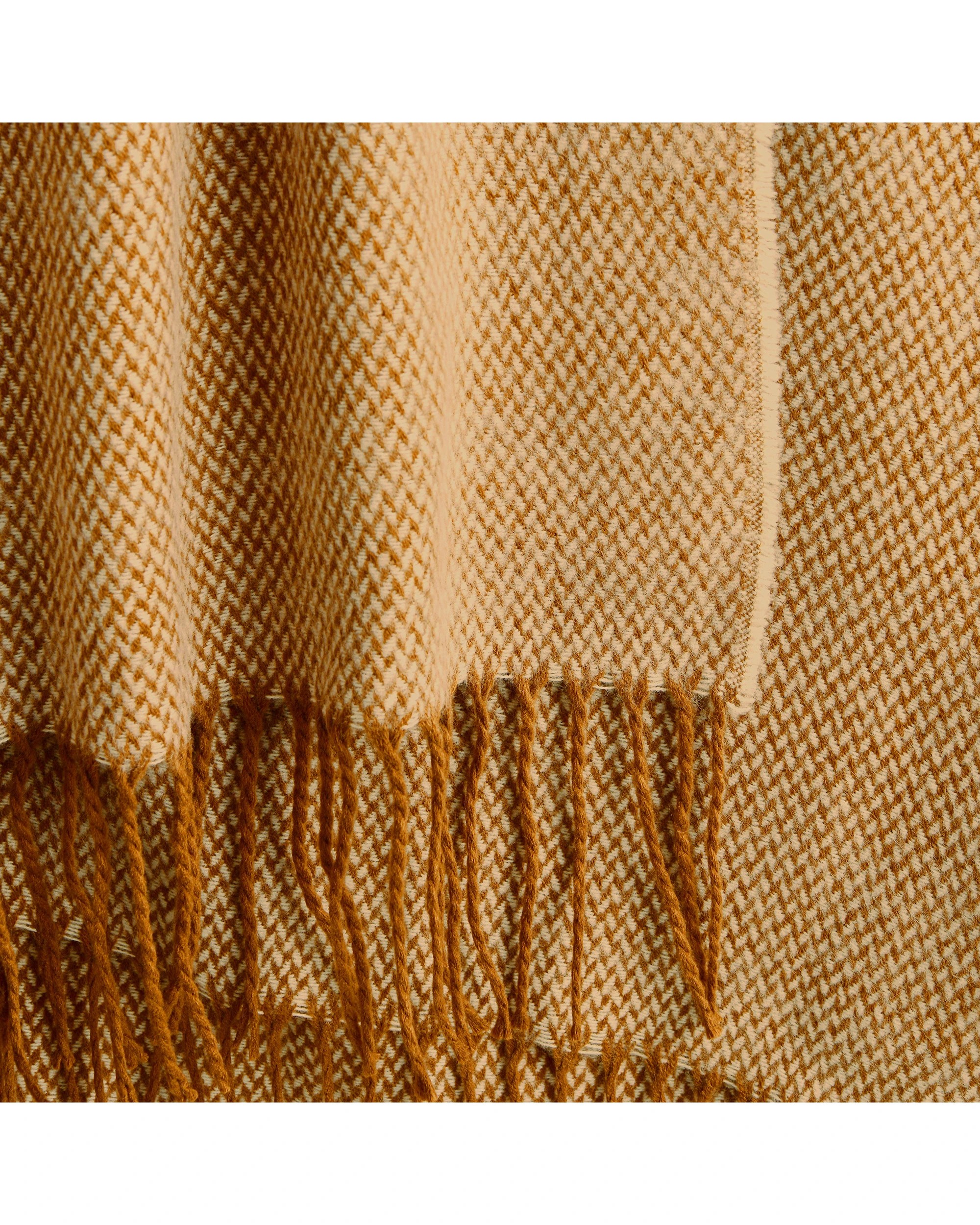 3 Cadence & Co. Huxley Herringbone Throw 130x180cm - Butterscotch, 3 of 4
