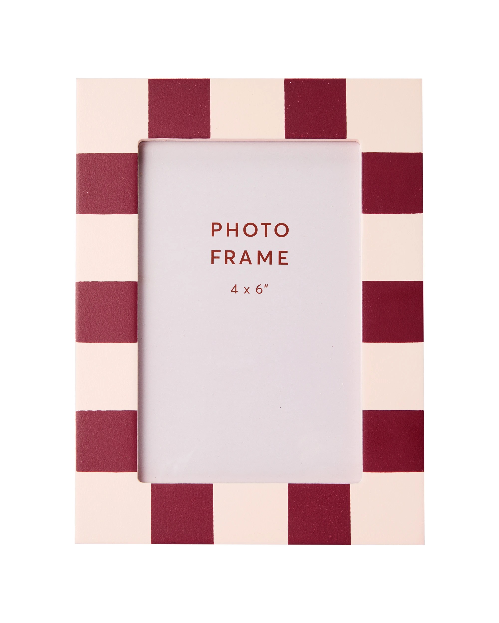 1 Check Photo Frame 4in. x 6in. - Pink and Red, 1 of 5