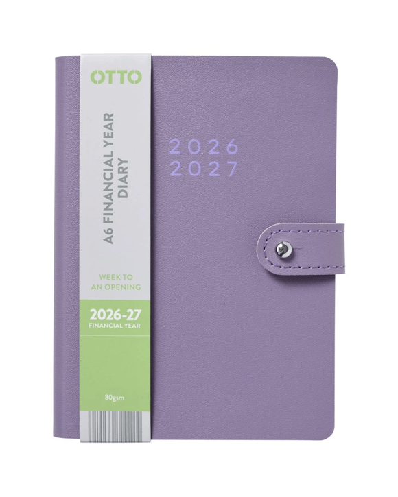 Otto A6 Week to View FY26/27 Diary Purple