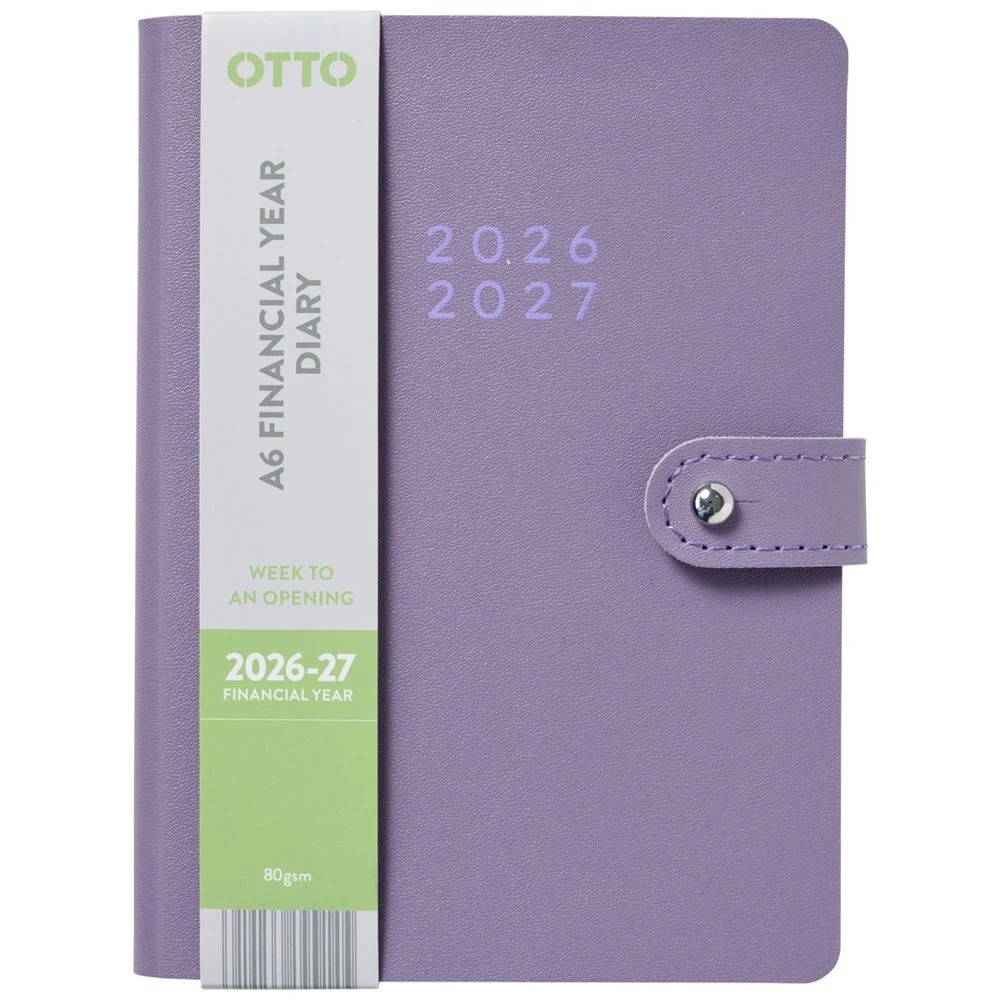 1 Otto A6 Week to View FY26/27 Diary Purple, 1 of 7