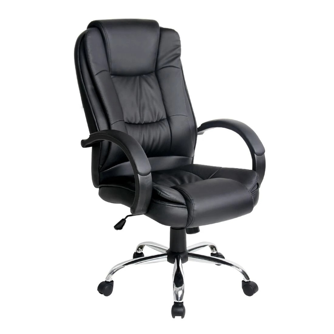 1 Artiss Executive Office Chair Leather Tilt - Black, 1 of 10