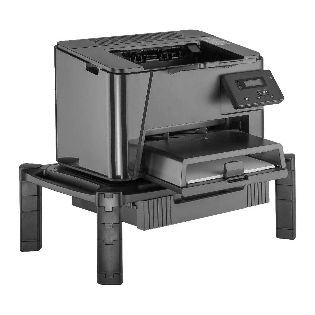 4 J.Burrows Monitor Riser with Drawer Black, 4 of 10