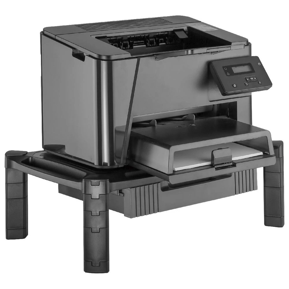 4 J.Burrows Monitor Riser with Drawer Black, 4 of 10