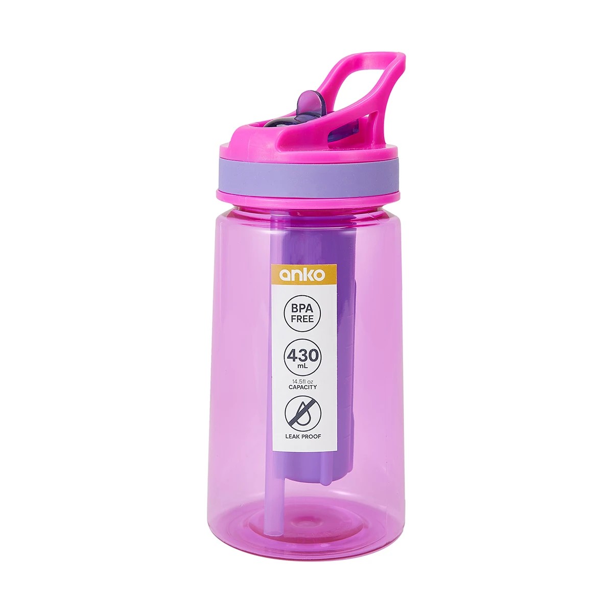 8 430ml Pink Mini Flared Drink Bottle, 8 of 8