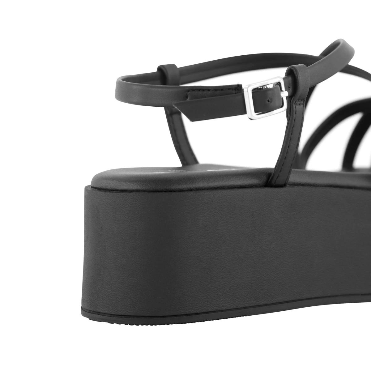 5 Strappy Flatform Heels Black, 5 of 5
