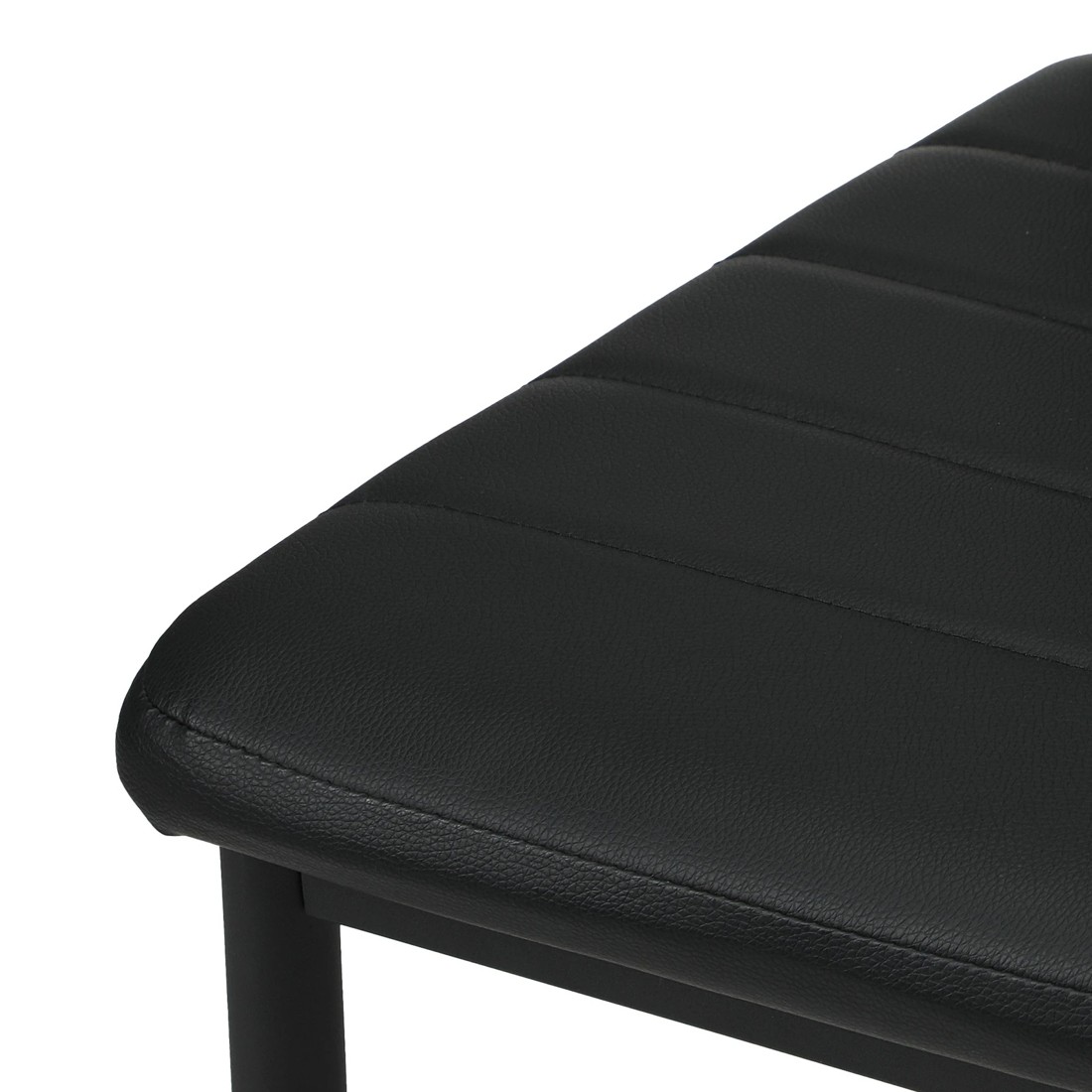 10 Oikiture 6pcs Dining Chairs High-back Kitchen Chair Padded Faux Leather
 - Black, 10 of 10