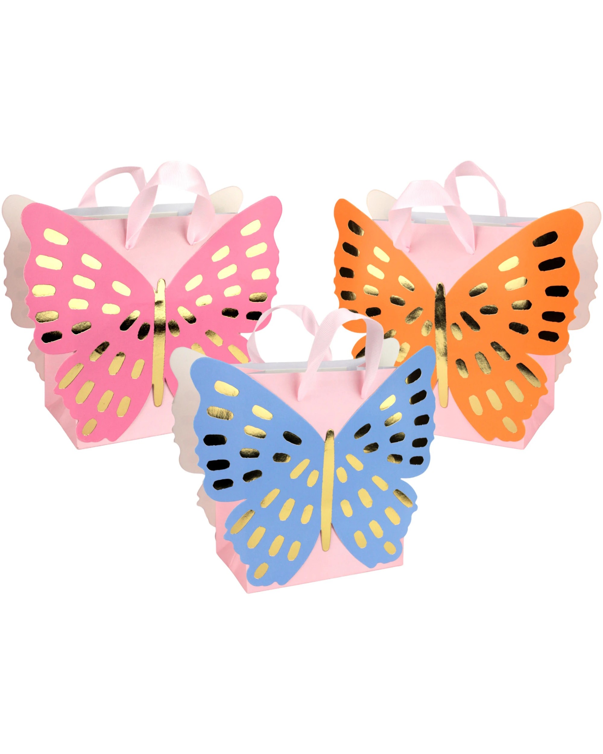 1 Meteor Butterfly Shaped Paper Gift Bags Pack of 3 - Multi, 1 of 4