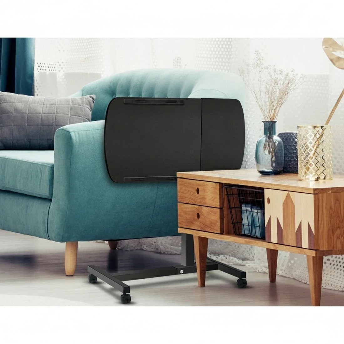 6 Artiss Laptop Desk Table Fan Cooling  60CM - Black, 6 of 7