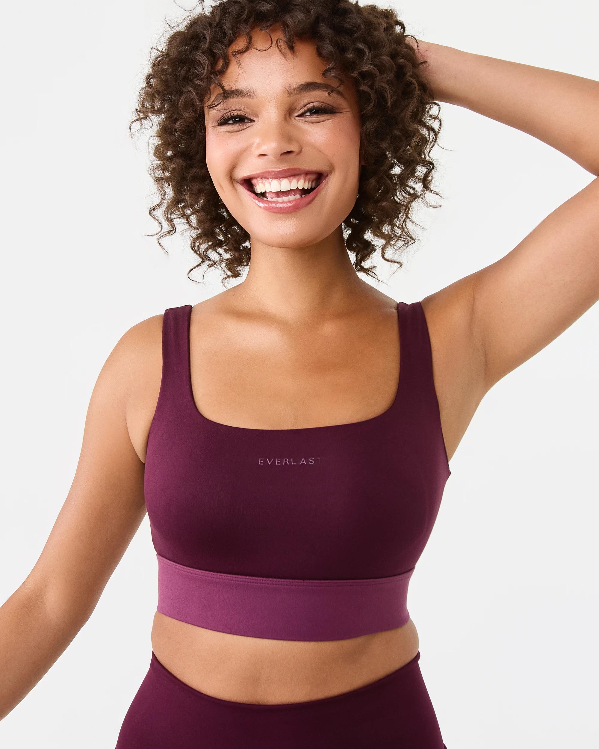 5 Everlast Womens Square Crop Top Deep Plum, 5 of 9