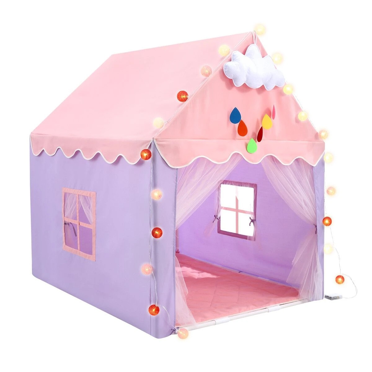 2 AUSWAY Kids Play Tent Playhouse Childrens Princess Castle, 2 of 4
