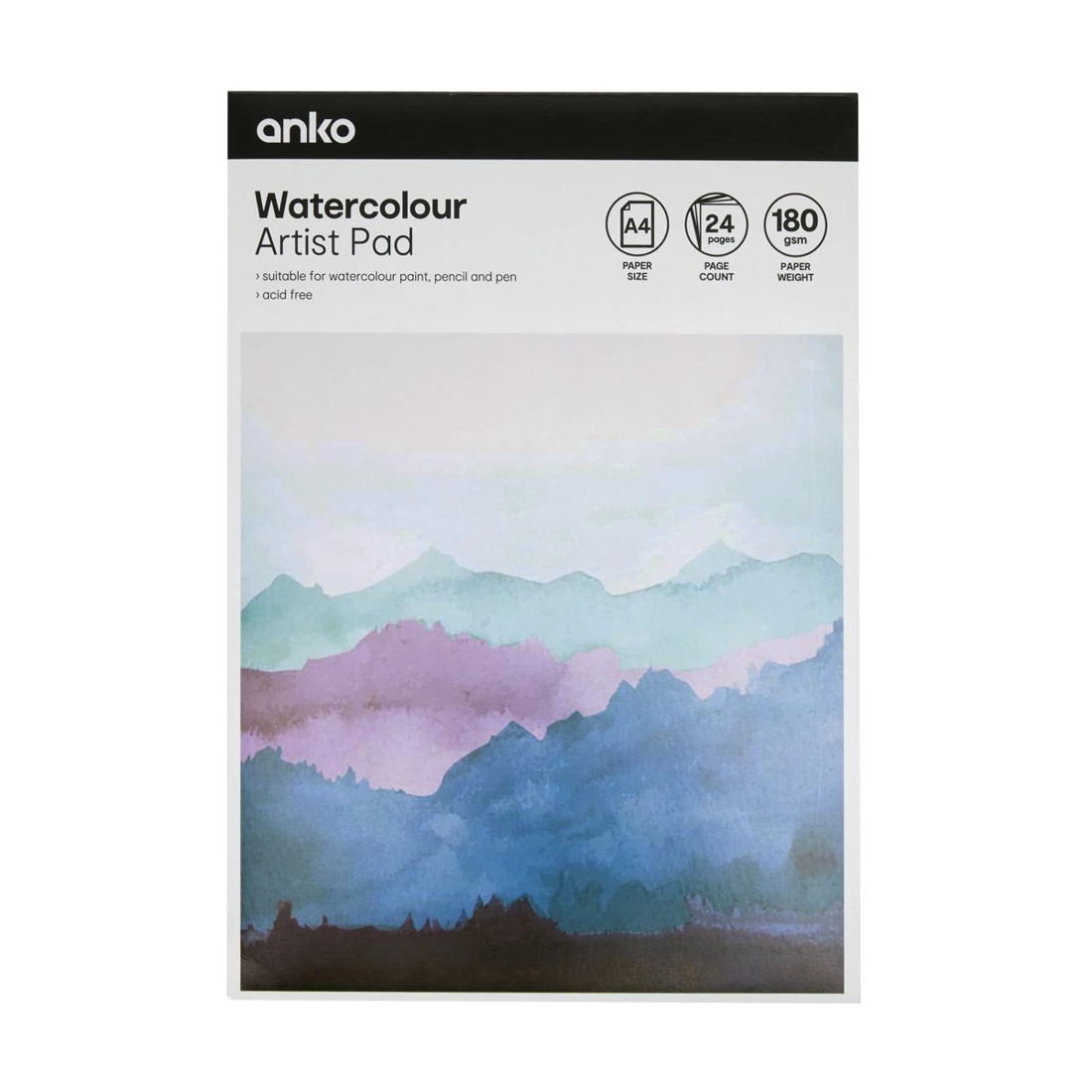 1 A4 Watercolour Artist Pad, 1 of 6