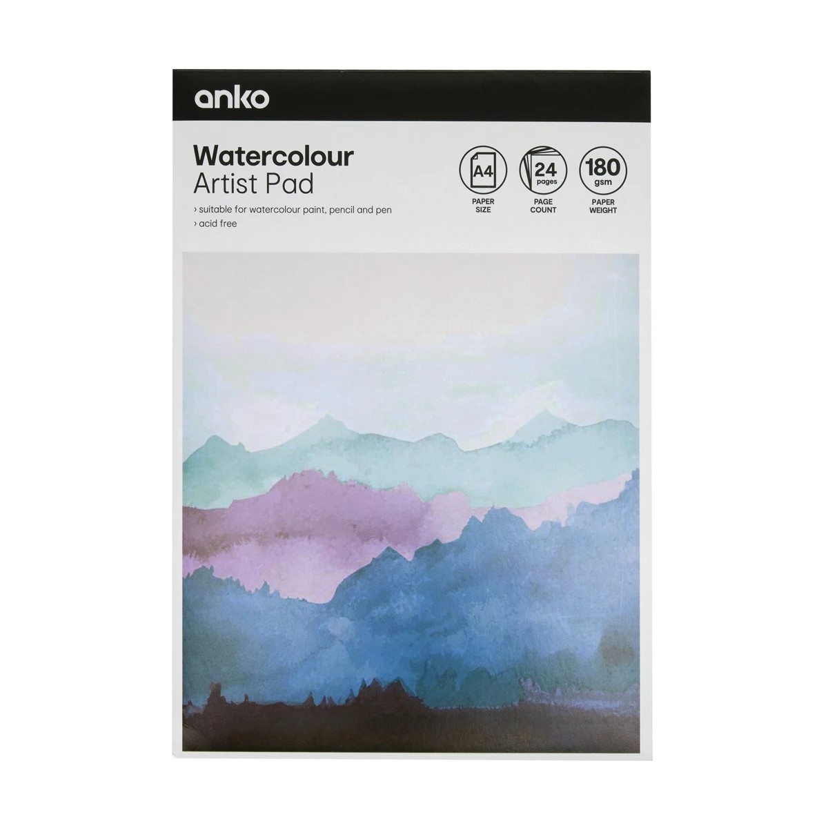 1 A4 Watercolour Artist Pad, 1 of 6
