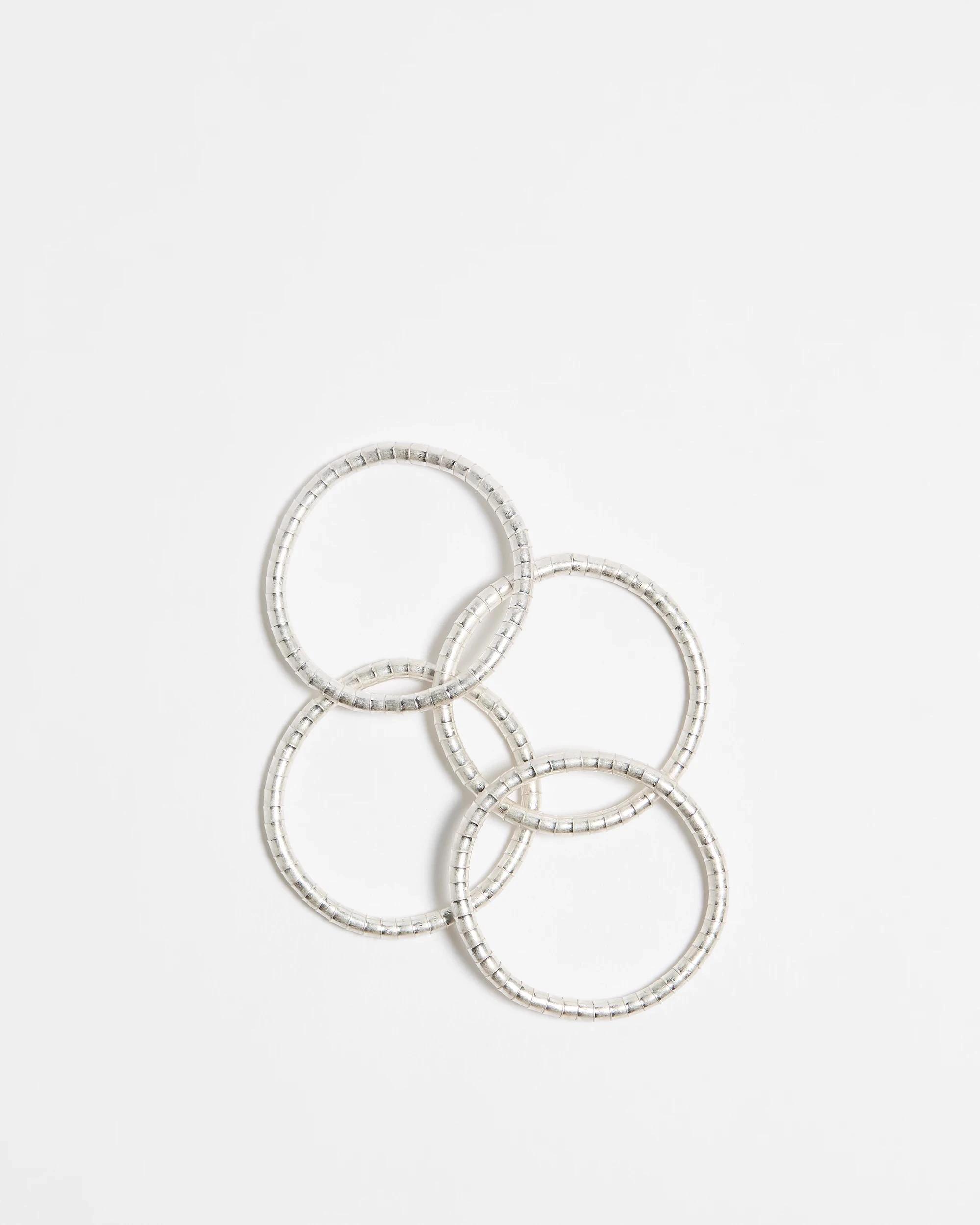 1 Target 4 Pack Metal Waterfall Bracelets BRUSHED SILVER, 1 of 1