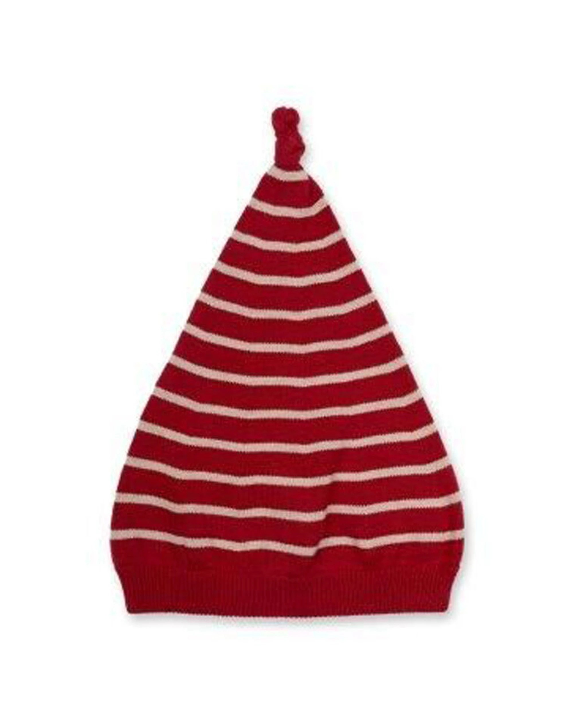 1 Fabelab Christmas Woodland Knitted Elf Hat Beanie Kids Organic - Red, 1 of 3
