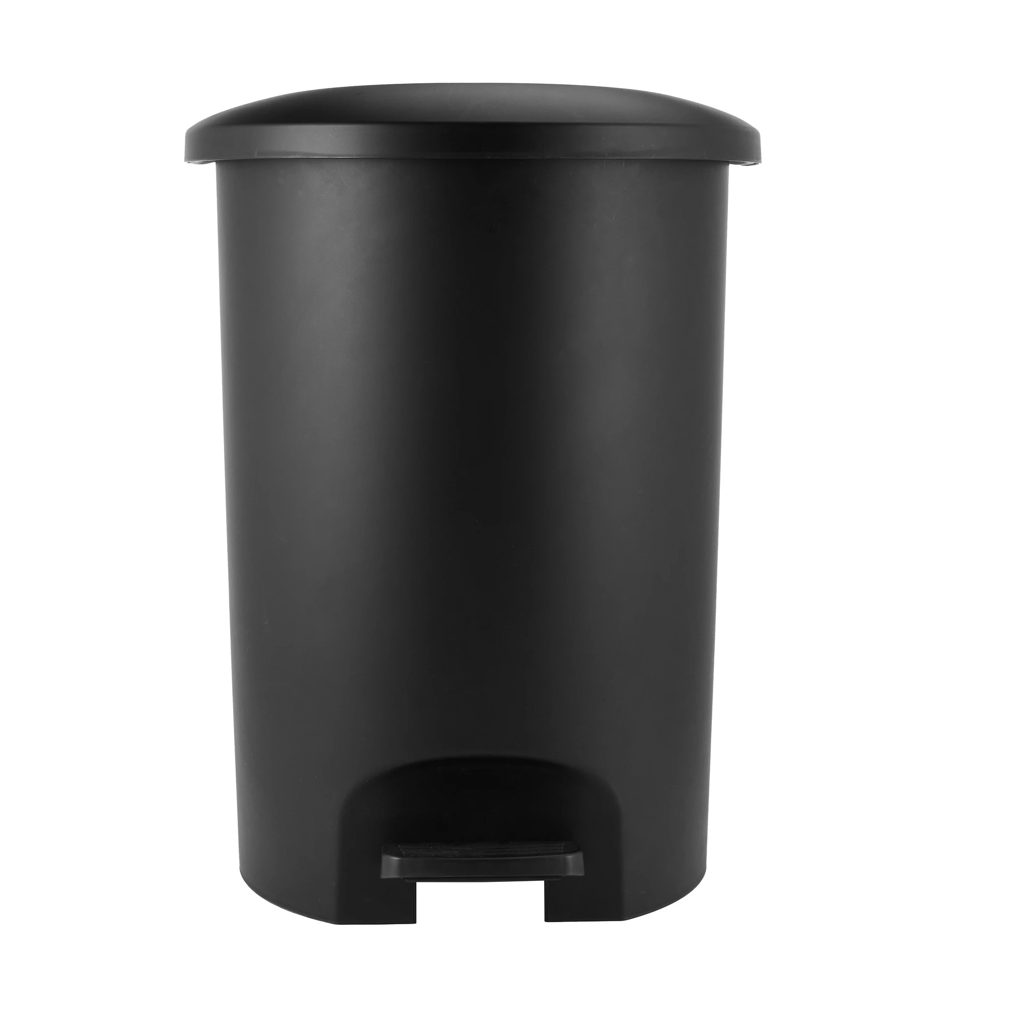1 50L Plastic Rubbish Bin - Black, 1 of 4