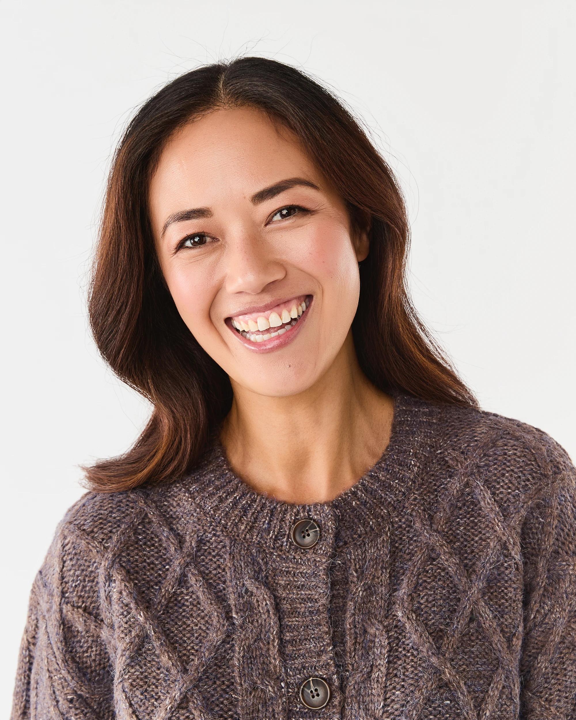 4 Cable Cardigan Taupe Mrl, 4 of 6