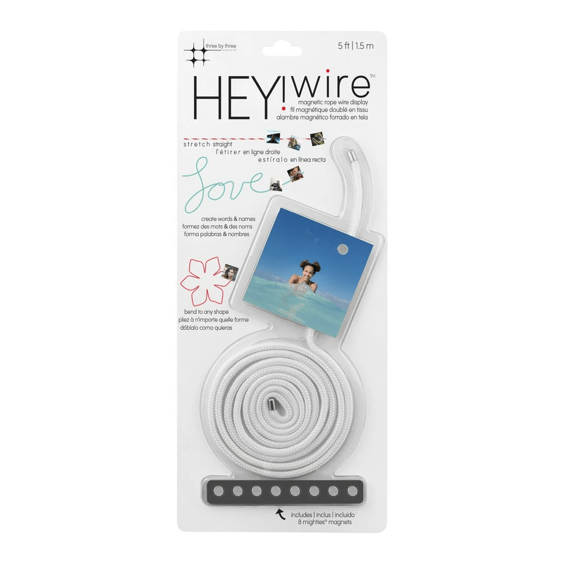 1 Three By Three HEY! Wire Display White, 1 of 3