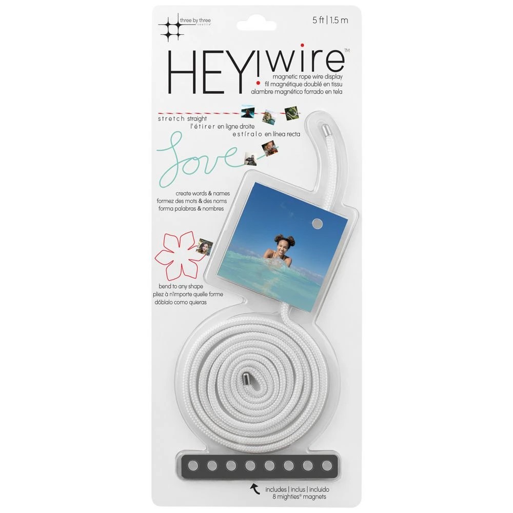 1 Three By Three HEY! Wire Display White, 1 of 3