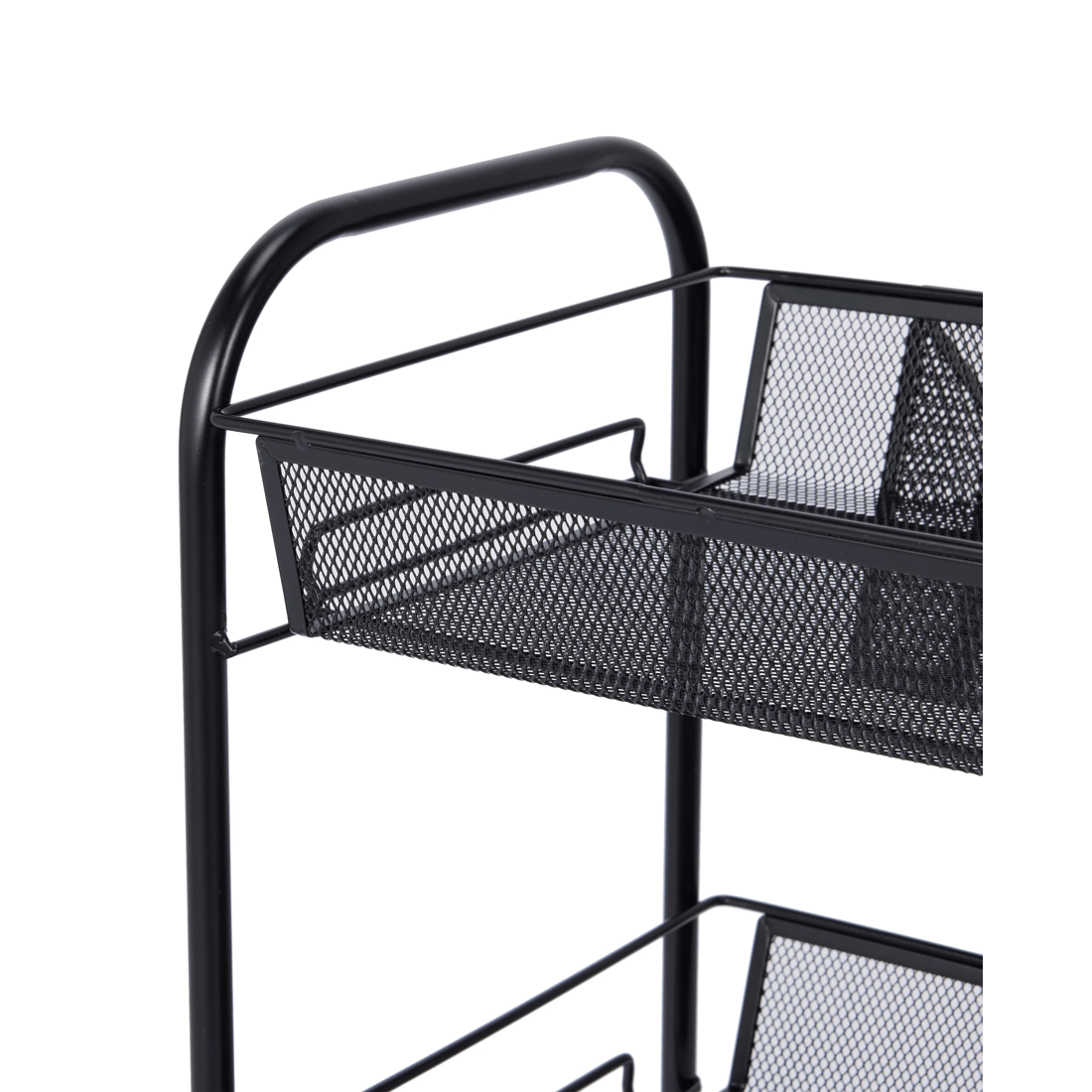 4 3 Tier Metal Trolley - Black, 4 of 9
