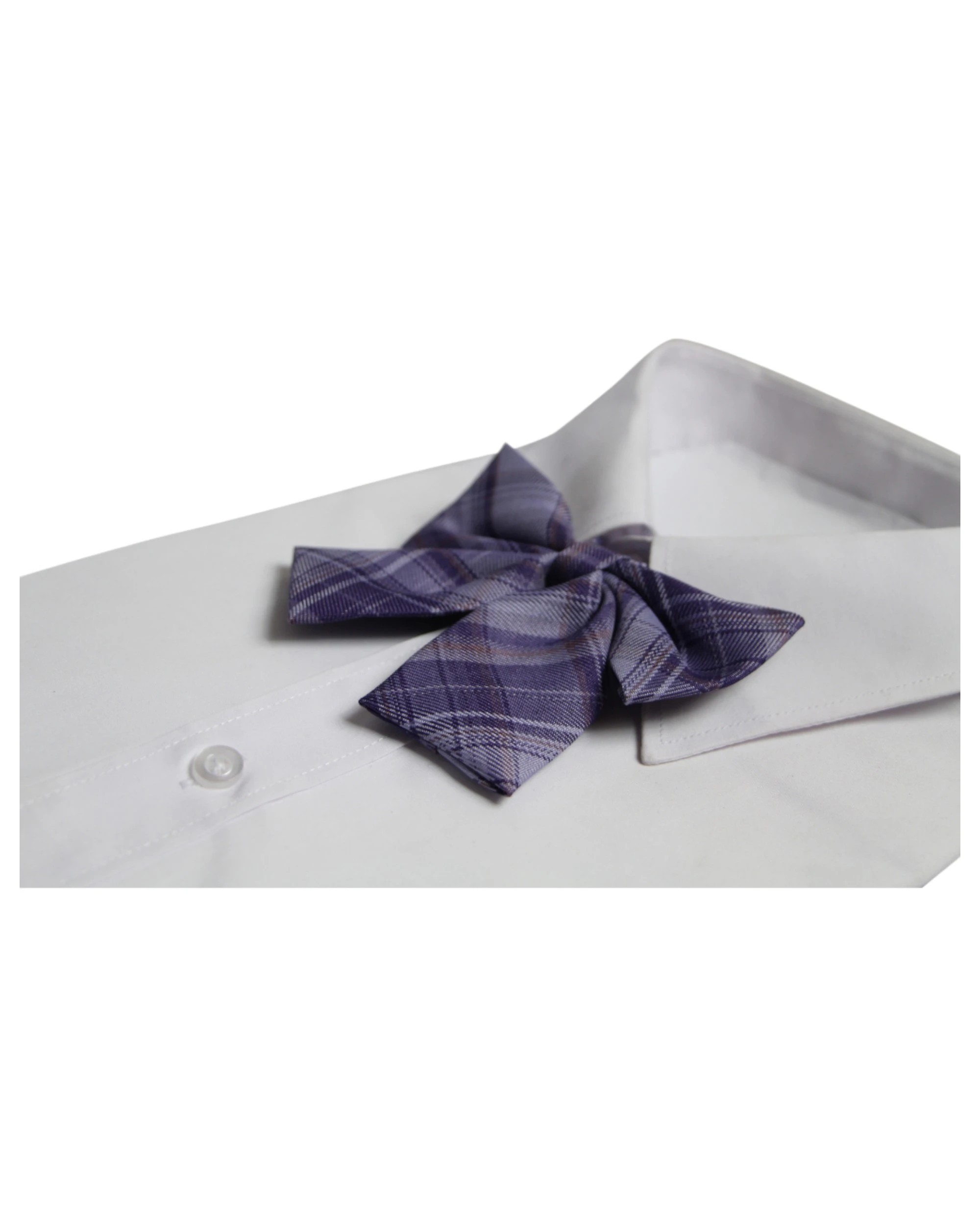 2 Zasel Womens Shades Of Purple Tarten Patterned Shirt Collar Bow Tie - Multi - Multi, 2 of 3