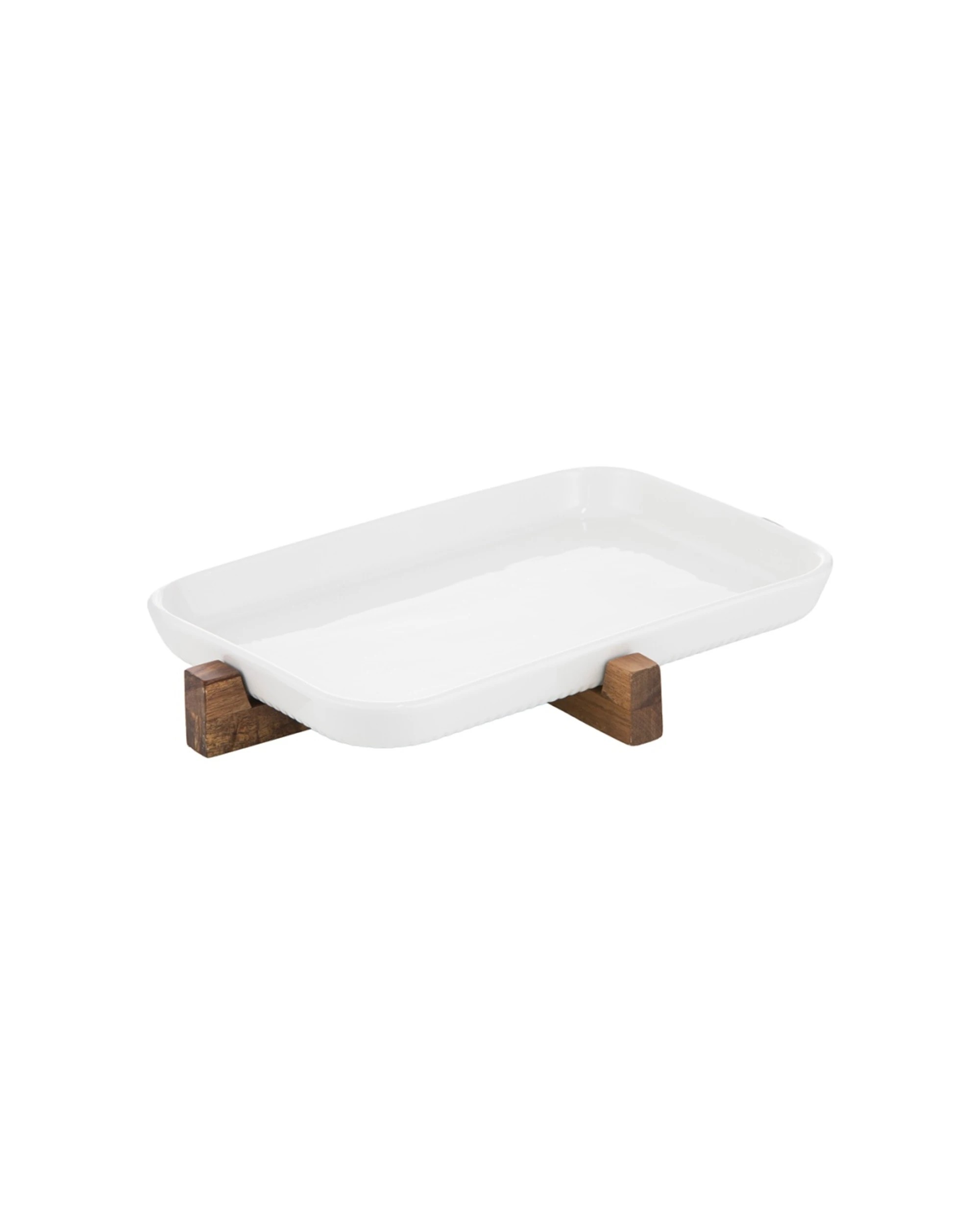 1 Ladelle Alto Oven To Table Rib Tray Dish Trivet Flat 32cm - White, 1 of 3