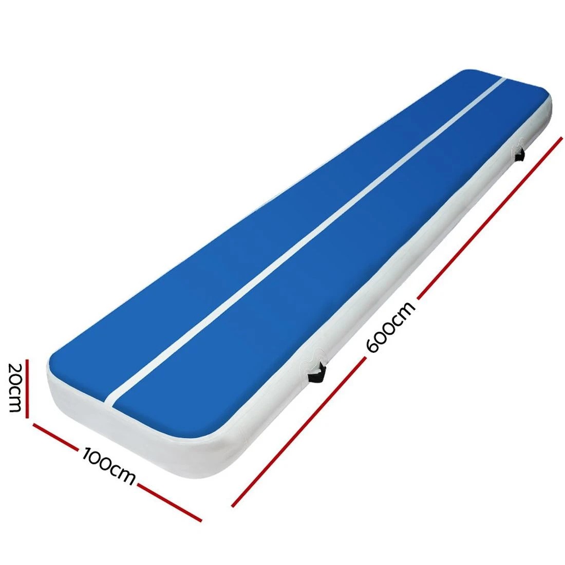 2 Everfit 6M Air Track Gymnastics Tumbling Exercise Cheerleading Mat Inflatable - Blue, 2 of 9