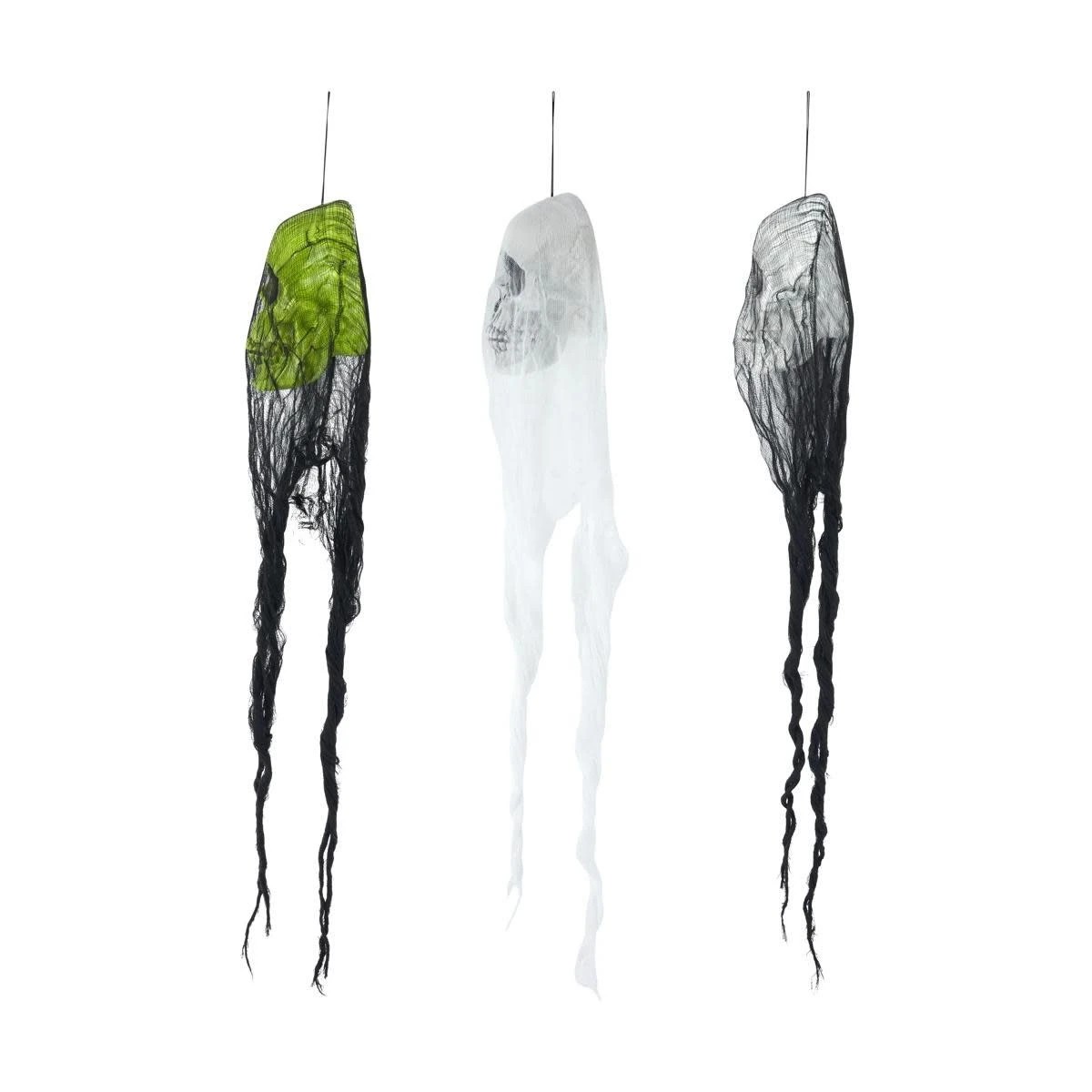 3 Hanging Skull in Gauze - Assorted, 3 of 5