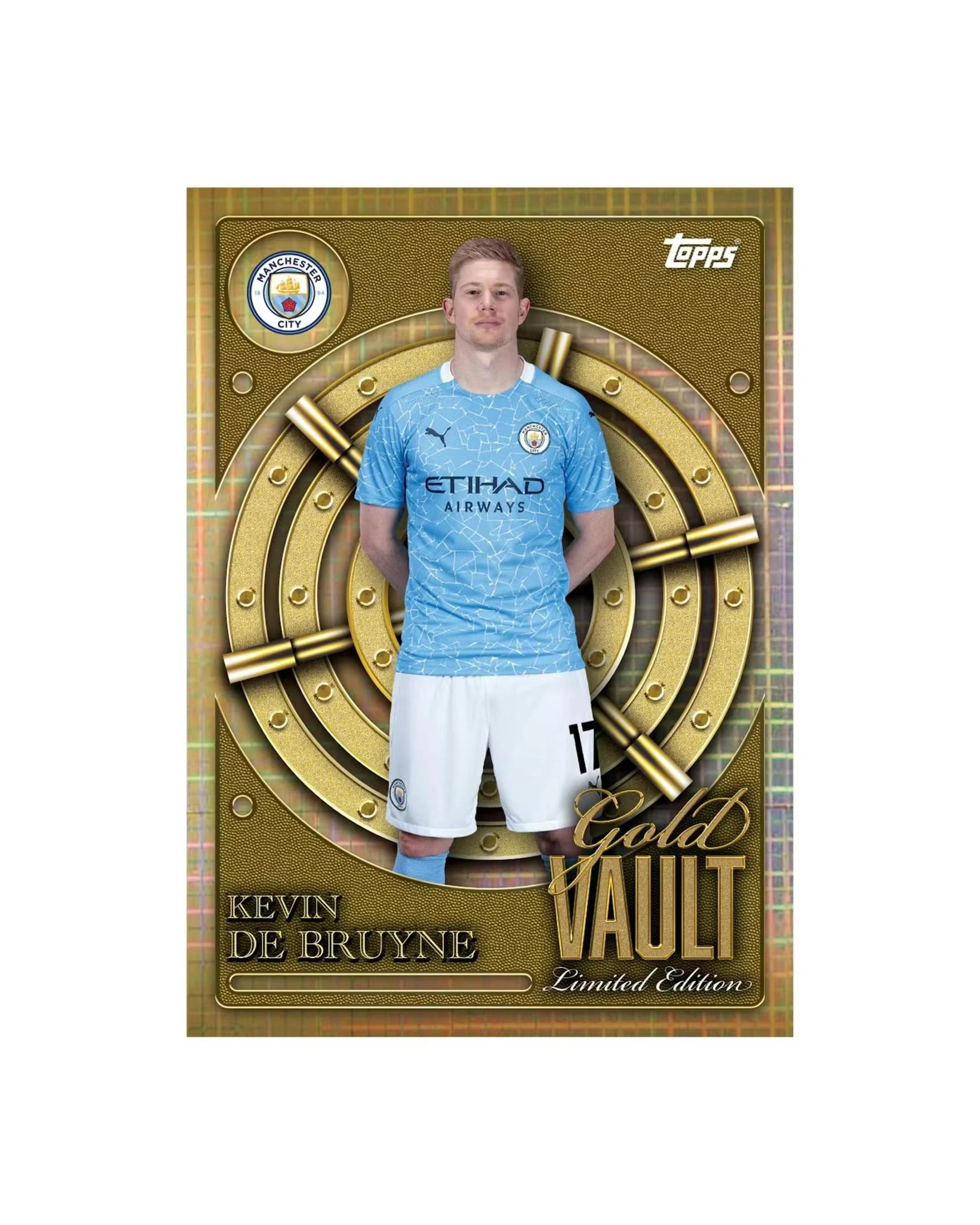 5 Topps 2025/26 Manchester City Soccer Collection Tin, 5 of 5