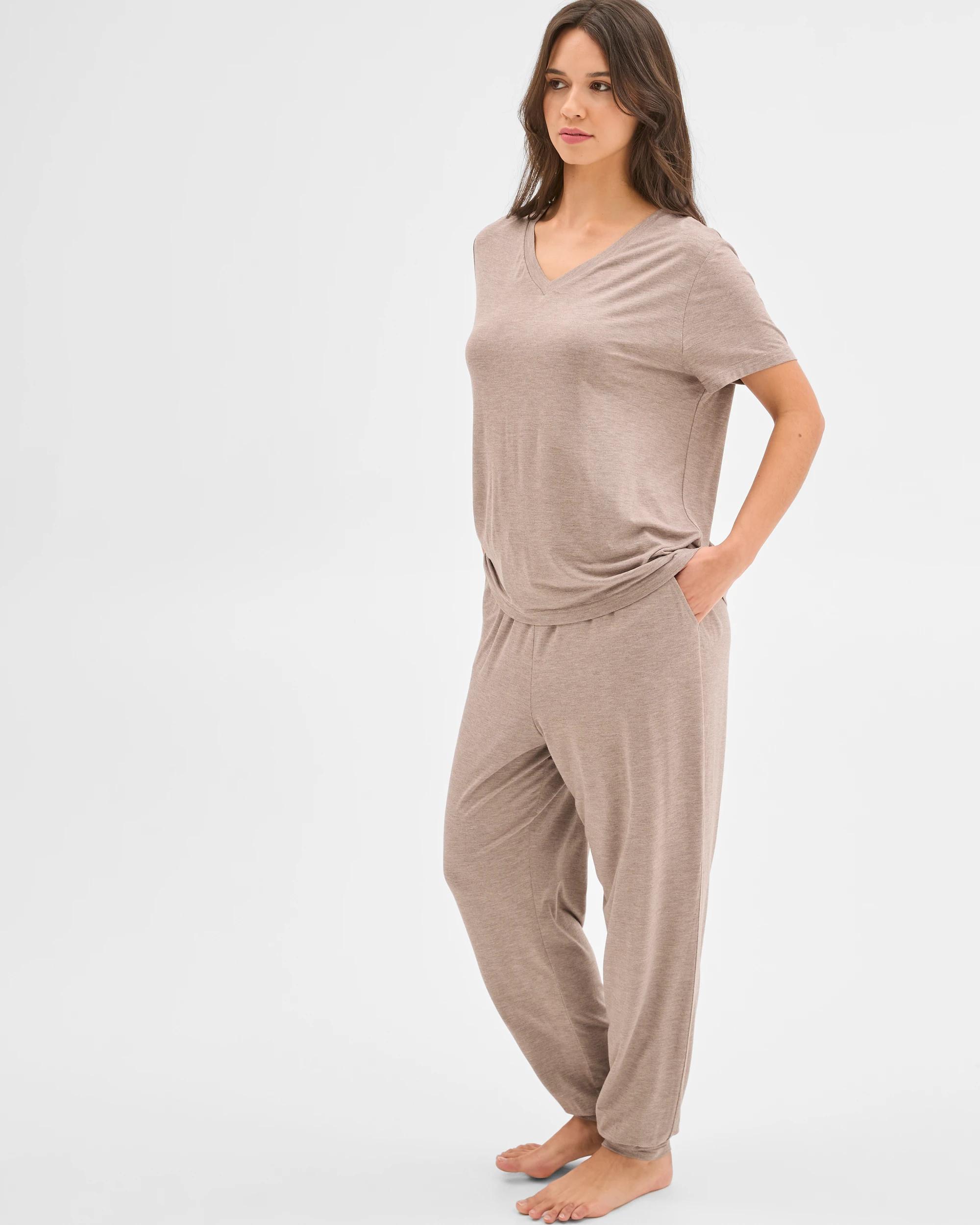 1 Target Woman Soft Comfort Bamboo Jogger Sleep Pants MUSHROOM, 1 of 6