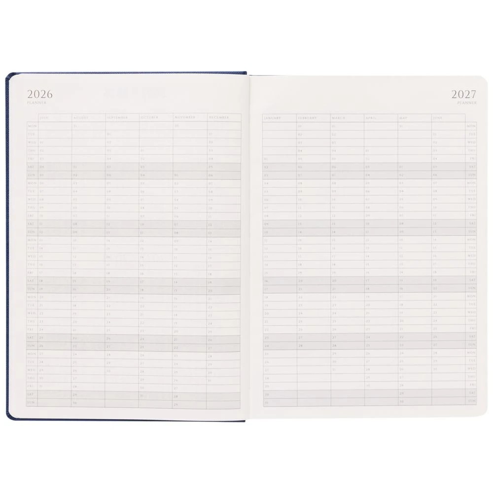 4 J.Burrows A4 Day to Page Textured FY26/27 Diary Navy, 4 of 6