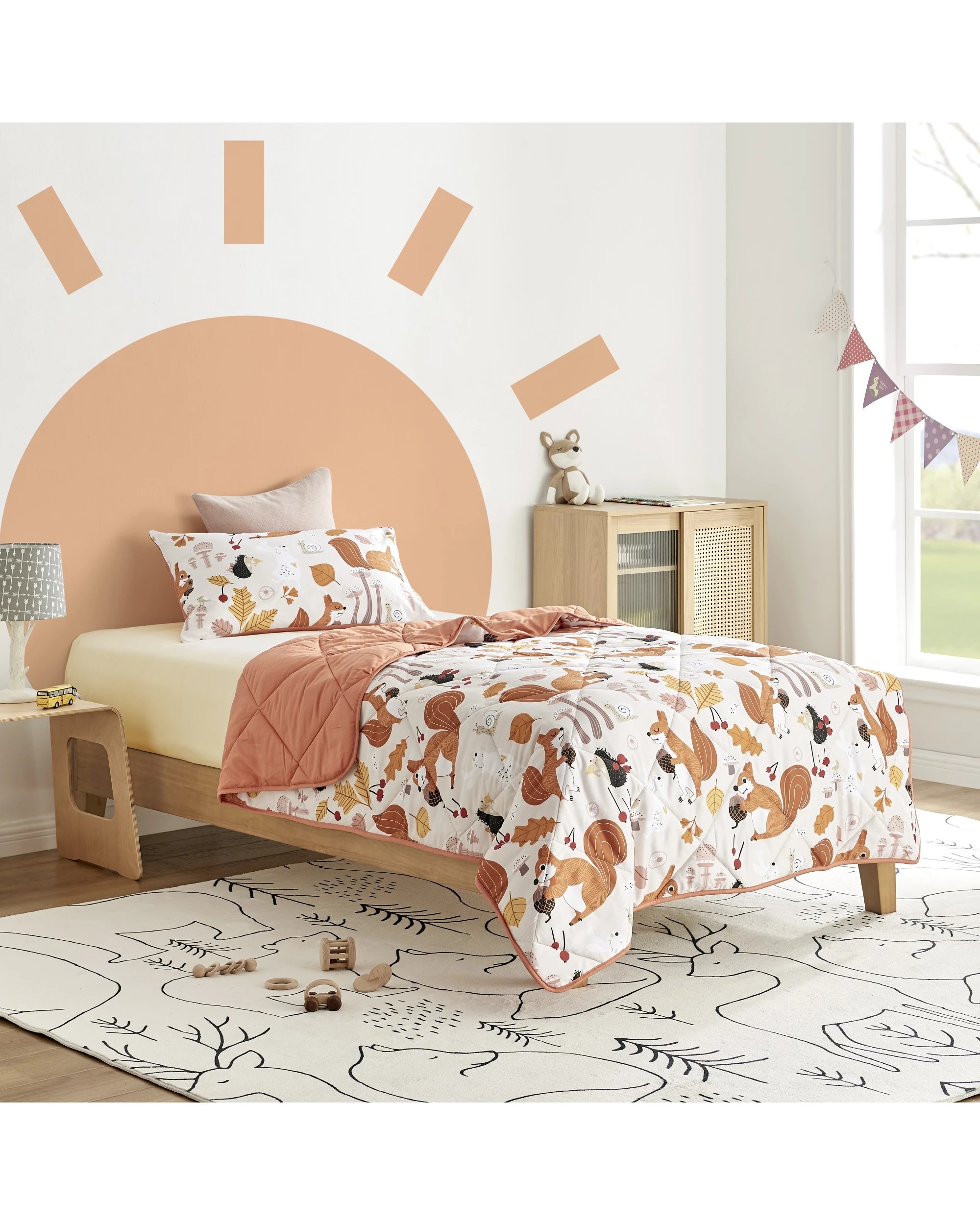 2 Jack & Ava Comforter Set Find a Squirrel - Single Bed - Animal Print, 2 of 7