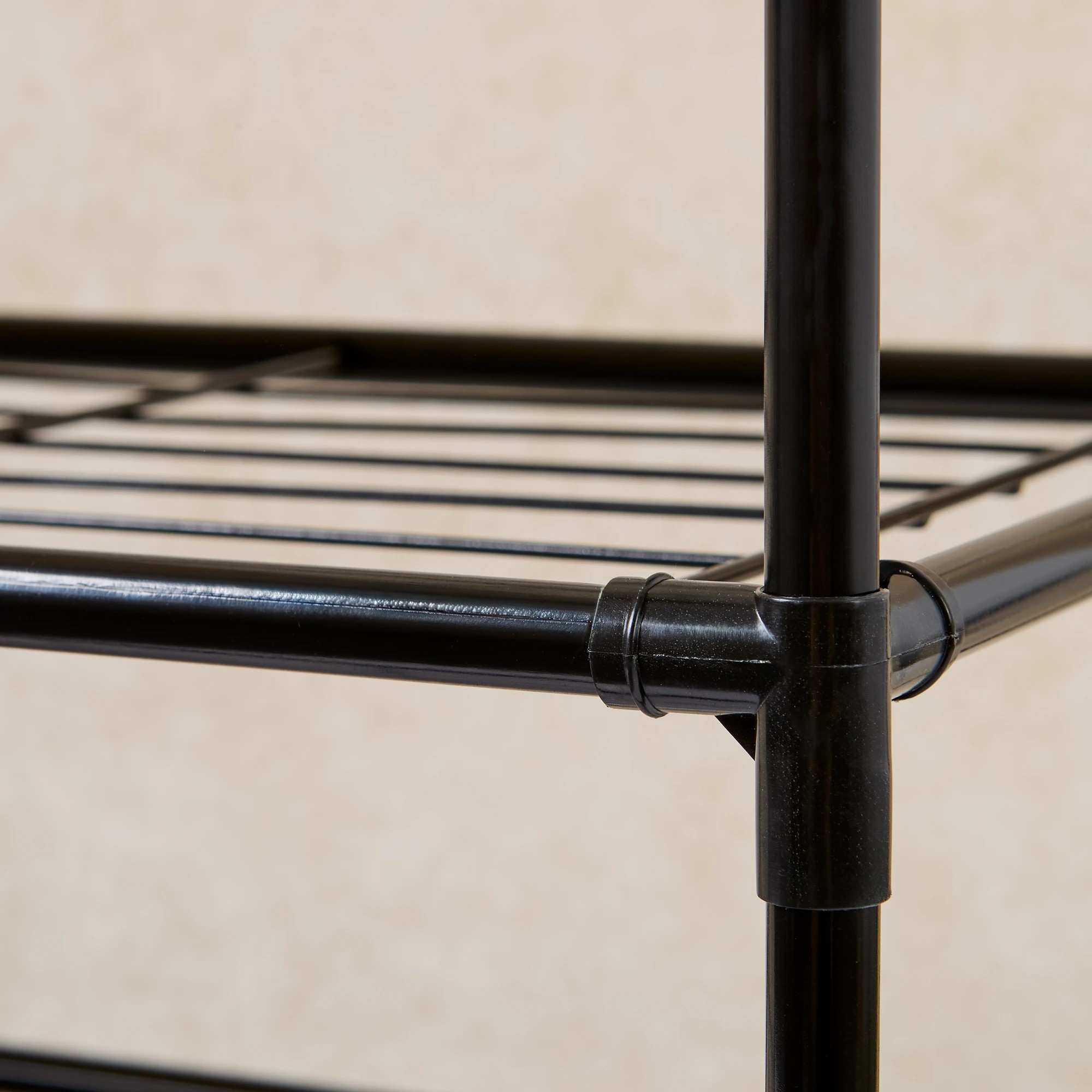 10 Linen Look Covered Shoe Rack, 10 of 10