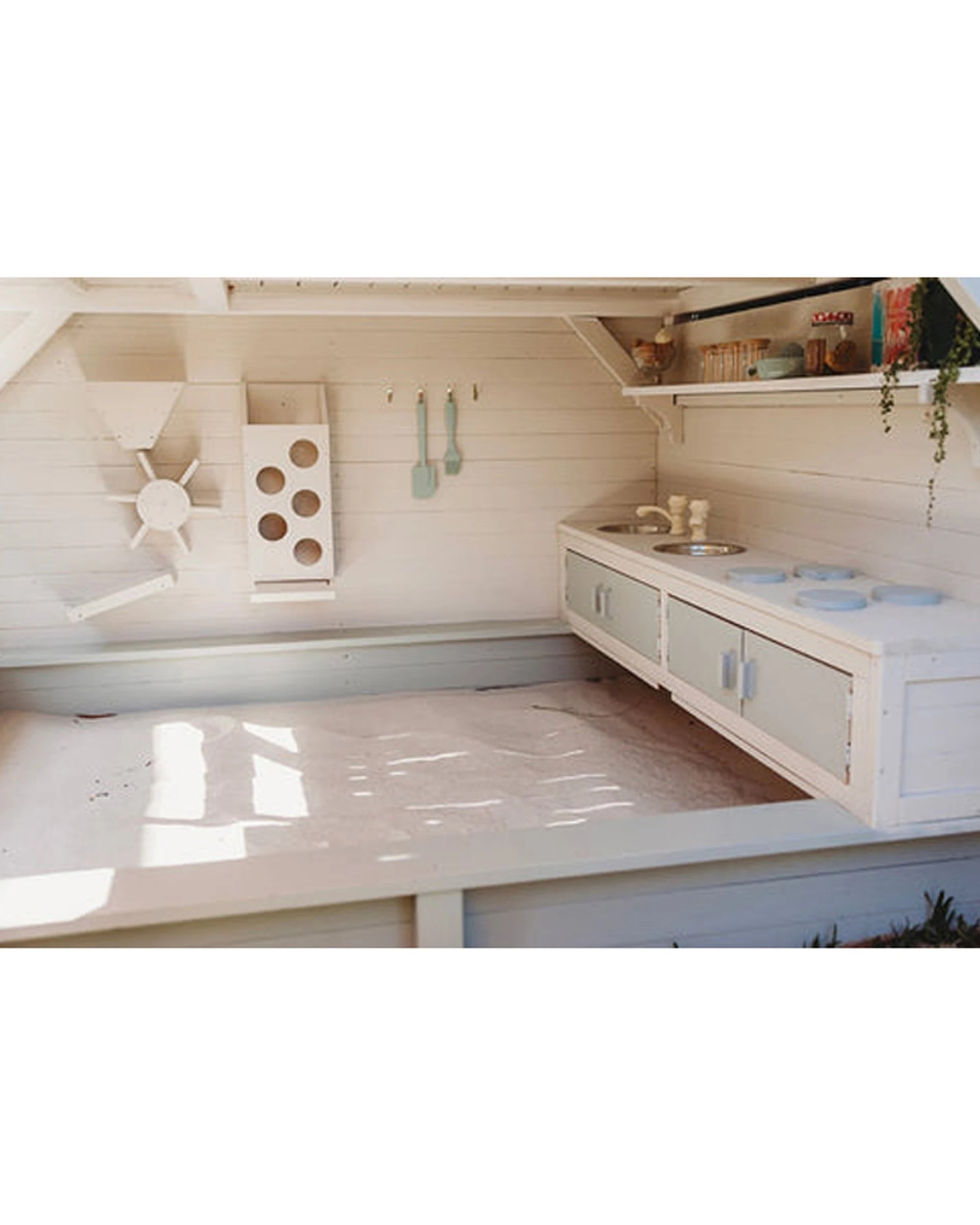 2 KIDZSHACK Inspiration Kids Cubby House With Kitchen Activity Wall Slide - Pink, 2 of 3