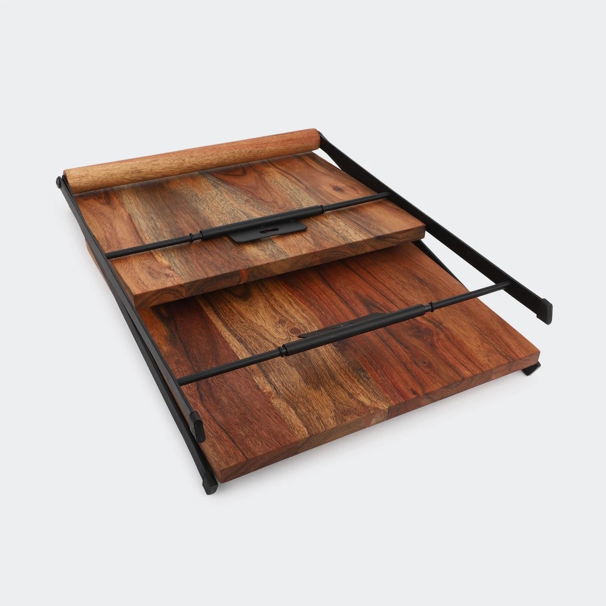 6 2 Tier Acacia Serving Stand, 6 of 8