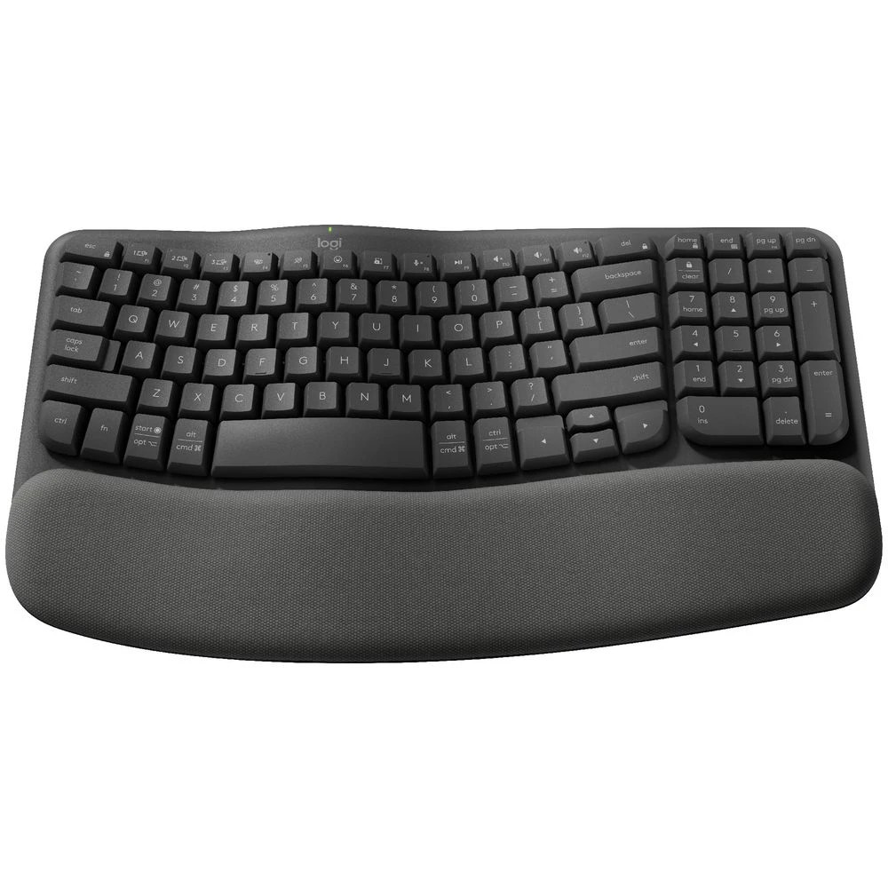 2 Logitech Wave Keys Wireless Ergonomic Keyboard Graphite, 2 of 9