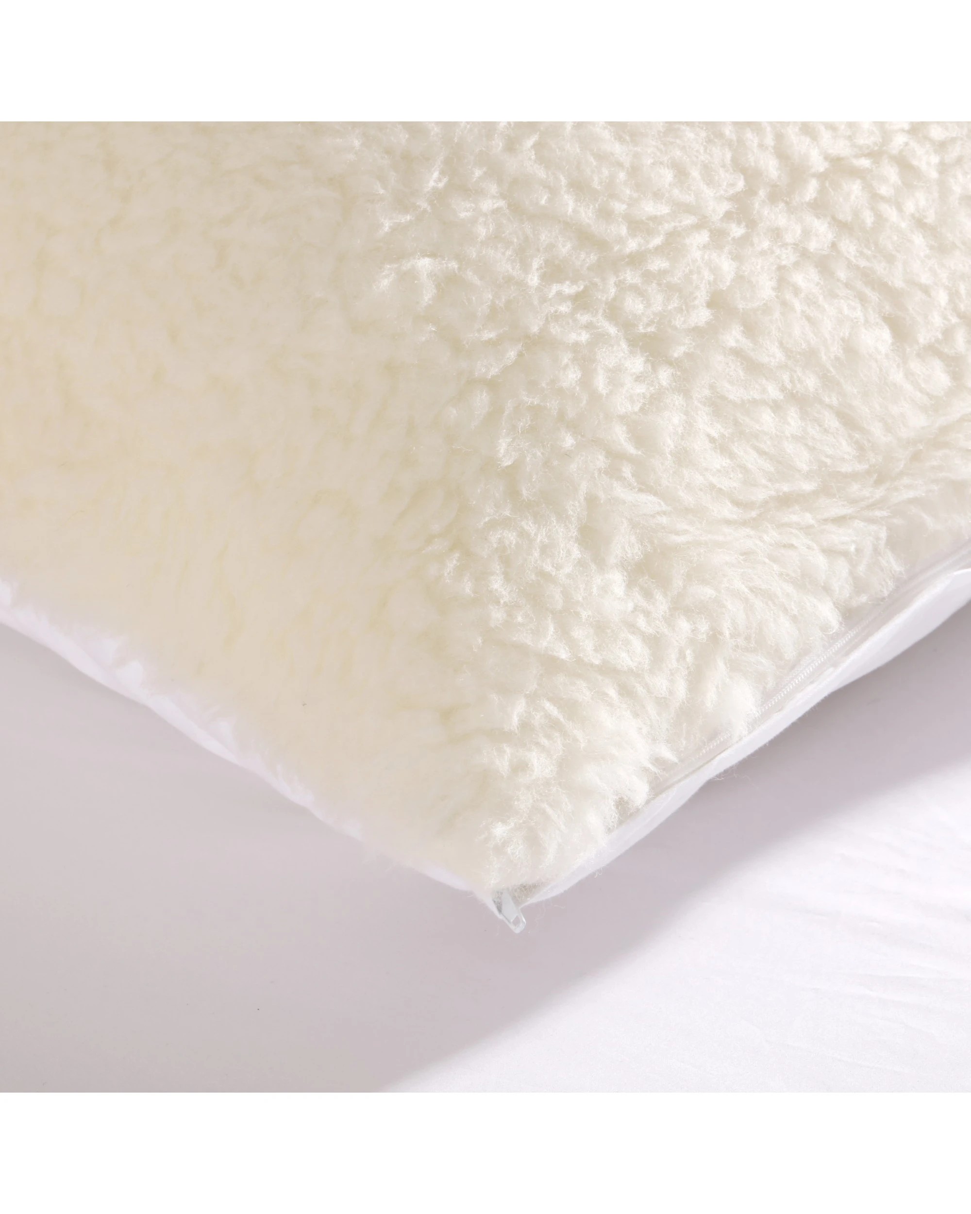 3 Dreamaker Reversible Wool Fleece Pillow Protector European 65x65cm - Natural, 3 of 5