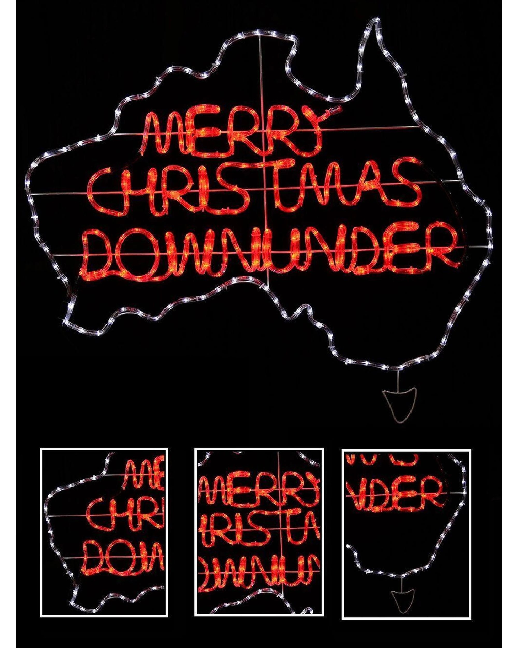 Christmas Warehouse 1.1m Outdoor Merry Christmas Down Under Aussie Map ...