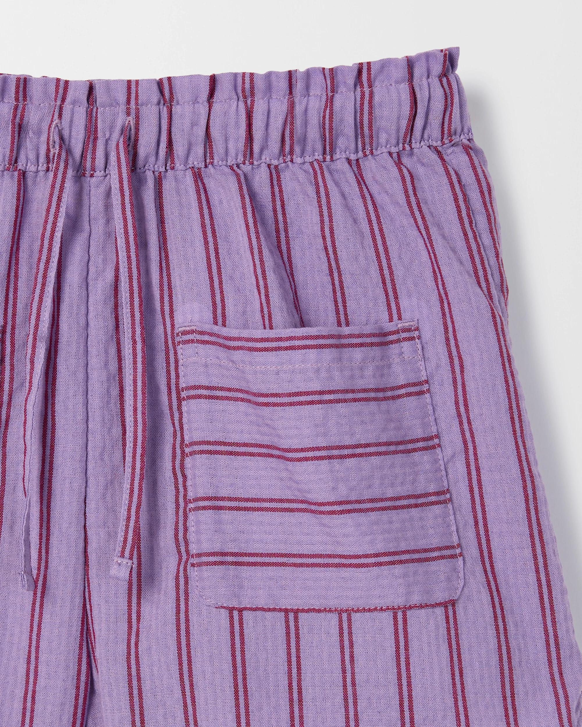 2 Target Kids Cotton Blend Woven Shorts STRIPE VIOLA, 2 of 3