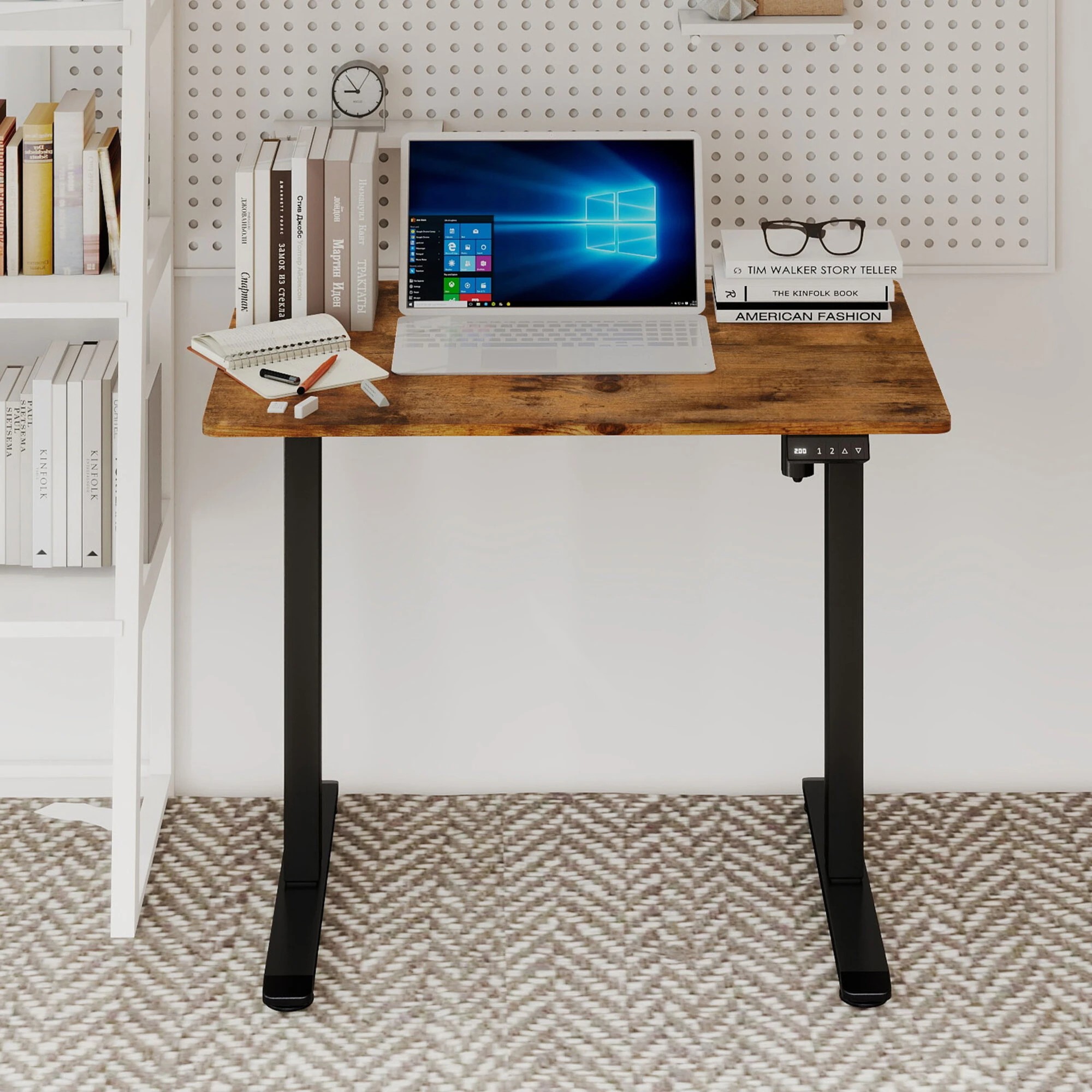 7 Levede Electric Standing Desk 90cm - Brown, 7 of 9