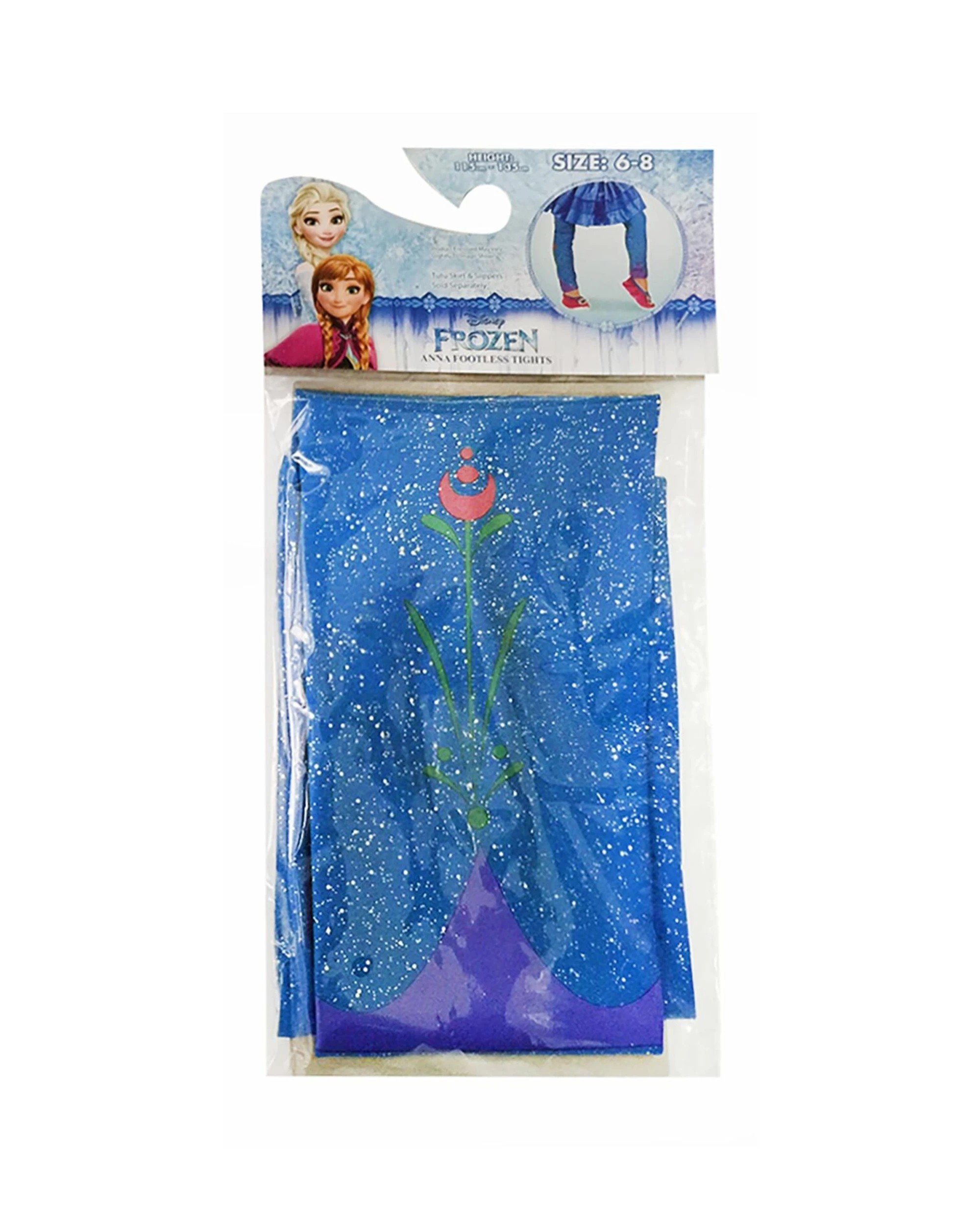 2 Rubies Girls Disney Frozen Princess Anna Footless Tights Leggings - Blue, 2 of 2