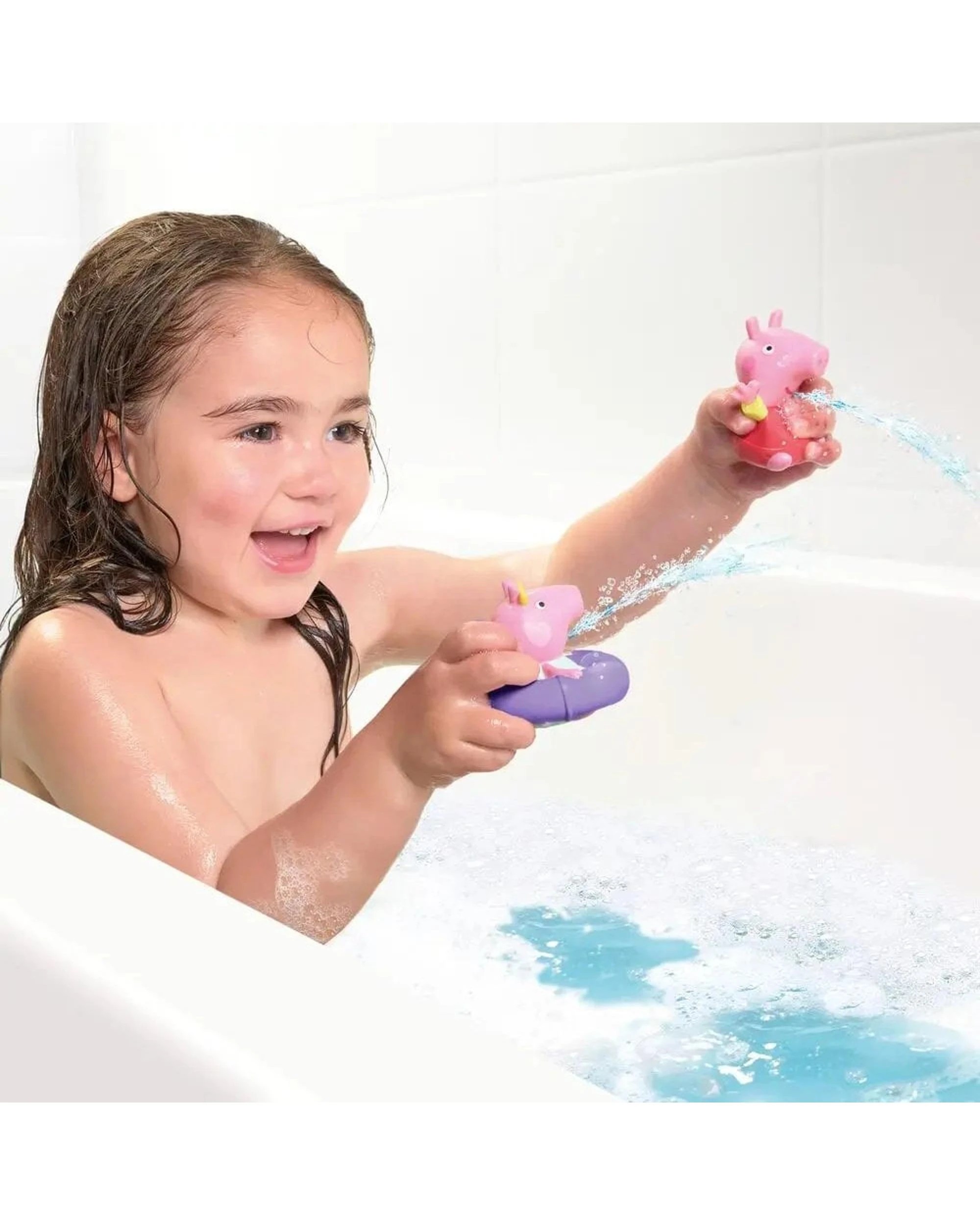 6 Tomy Toomies Peppa Pig Family Bath Squirters 5 Pack, 6 of 6