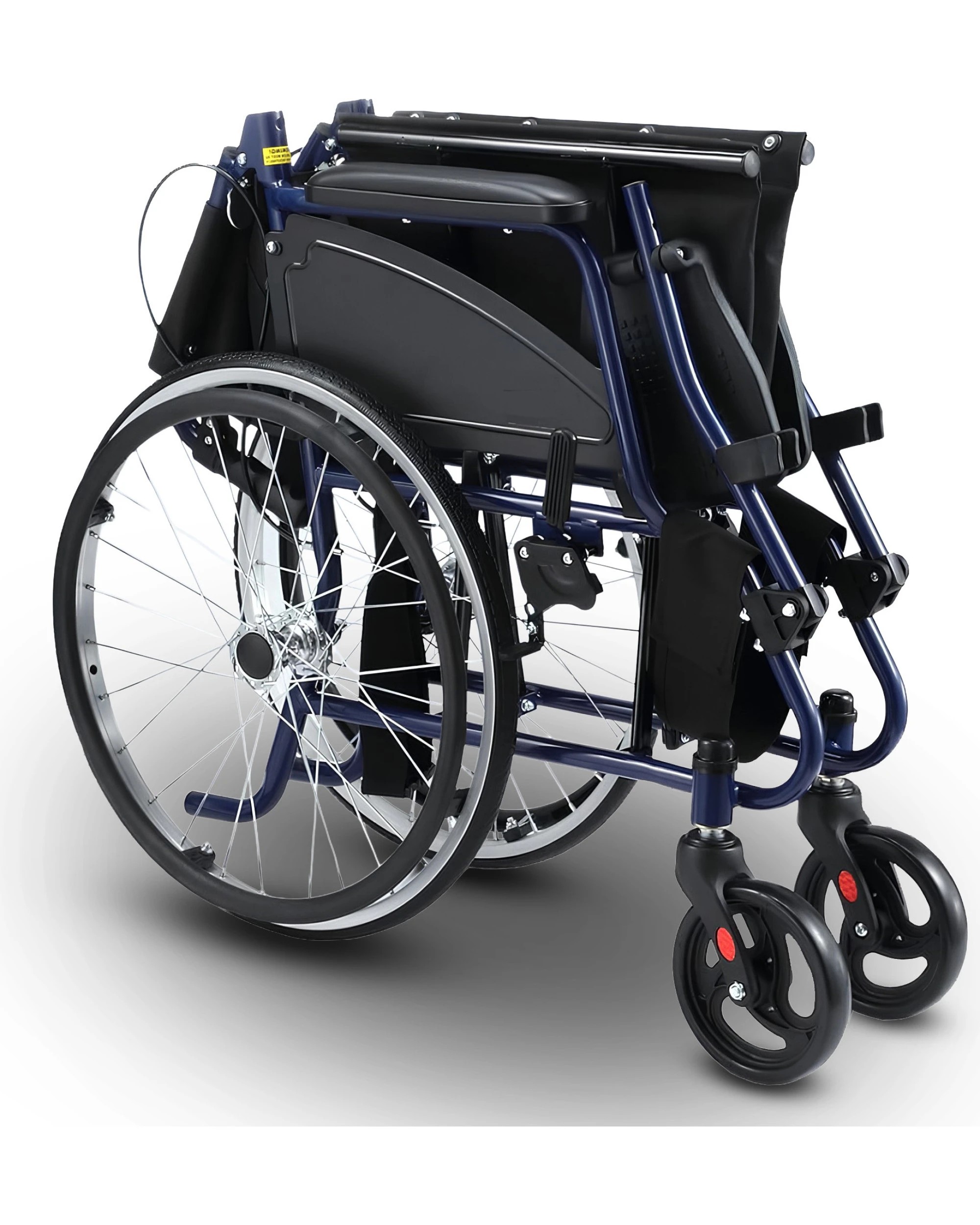 3 Orthonica Wheelchair 20in Wheel Chair Steel Frame Mobility Aid Self Propelled Foldable - Black, 3 of 7