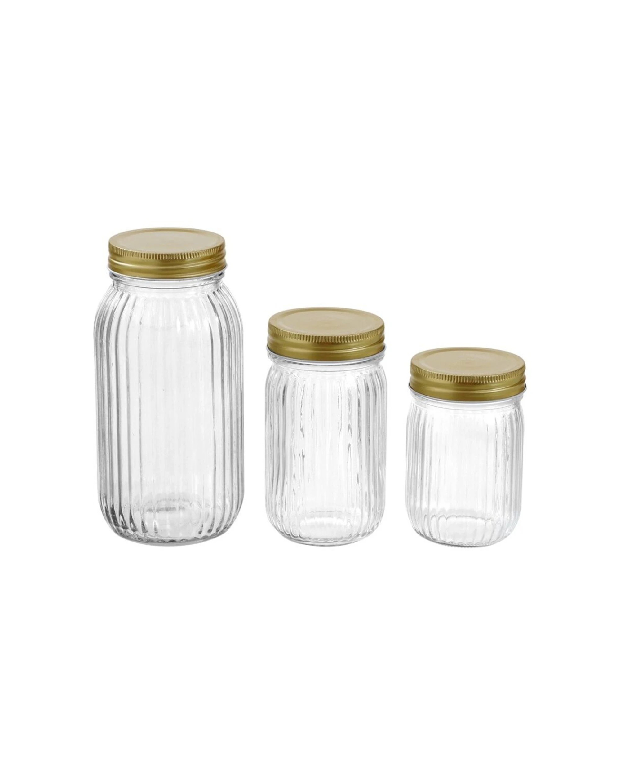 8 Lemon & Lime 4pc Roma Ribbed Conserve Jar 800ml With Airtight Lid - Clear, 8 of 8