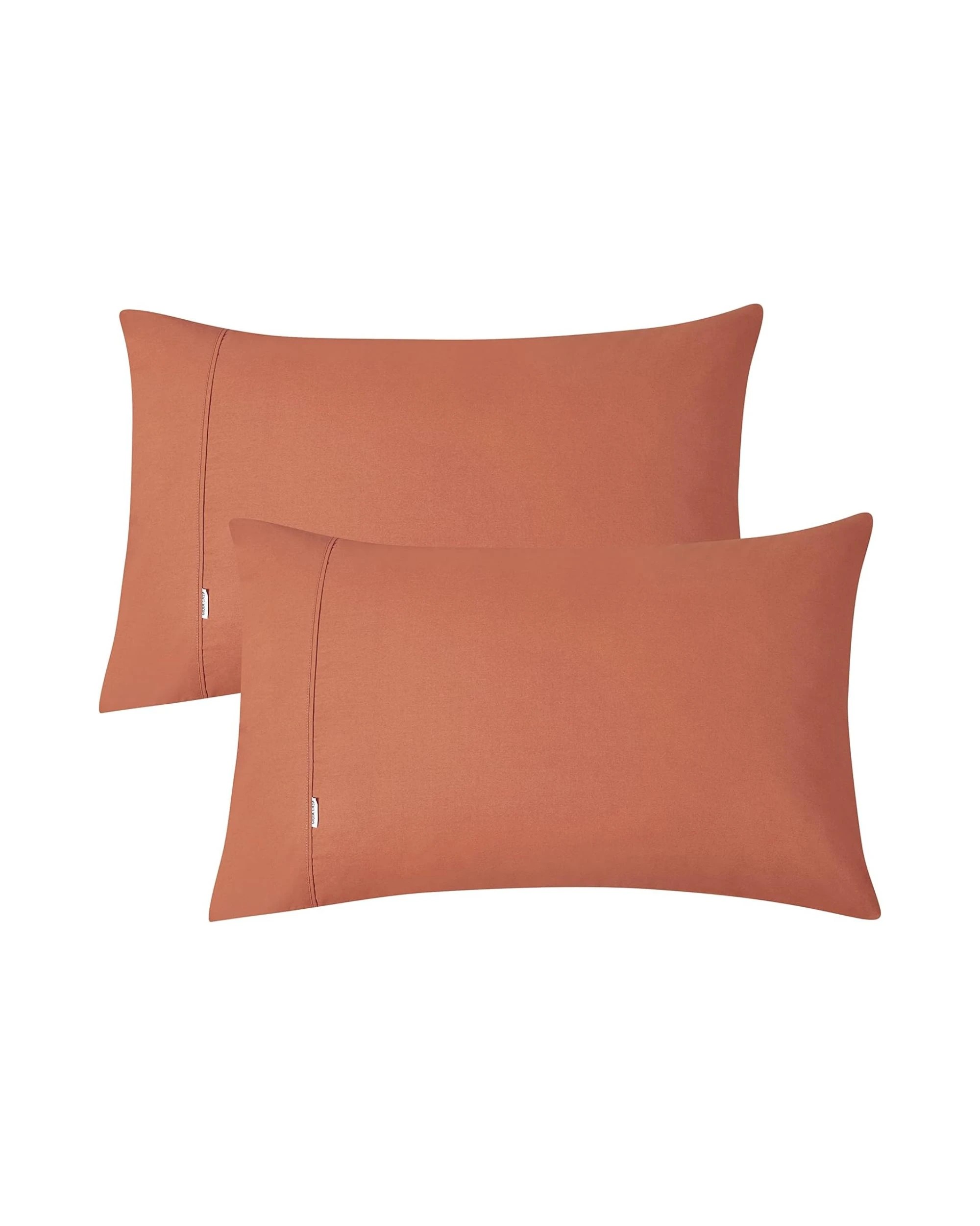 6 Gioia Casa Vintage Washed Cotton Fitted Sheet Set Soft Breathable - Queen Bed - Brick, 6 of 6