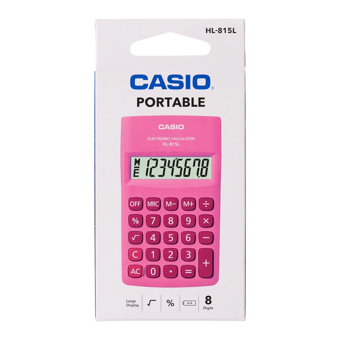3 Casio HL-815L Pocket Calculator Pink, 3 of 4