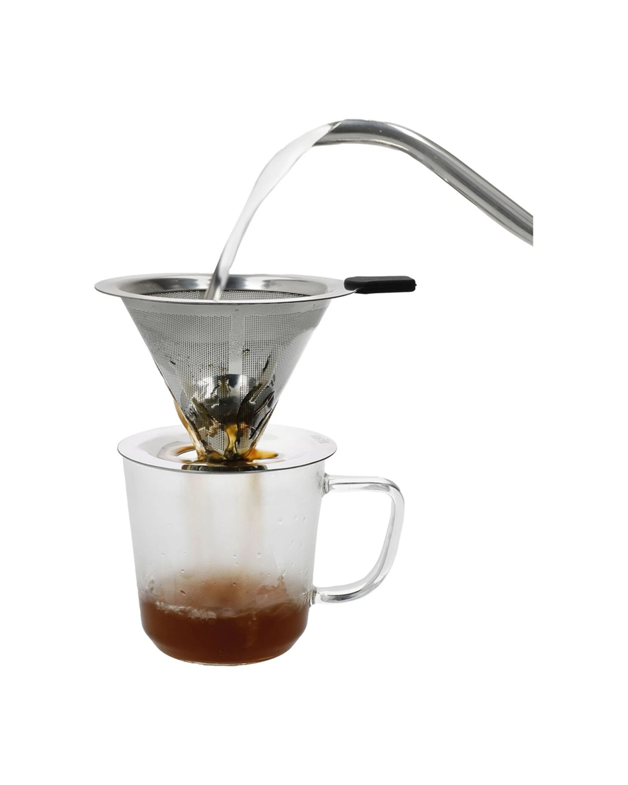 6 LA CAFETIERE Pour Over Stainless Steel Coffee Dripper 12cm - Silver, 6 of 8