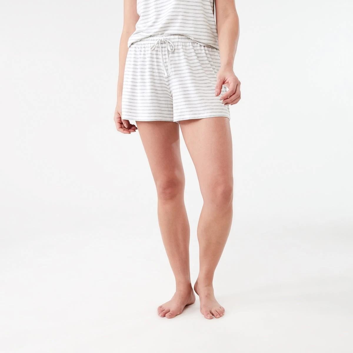 5 Viscose Stripe Shorts MARLE STRIPE SILVER MARLE, 5 of 6