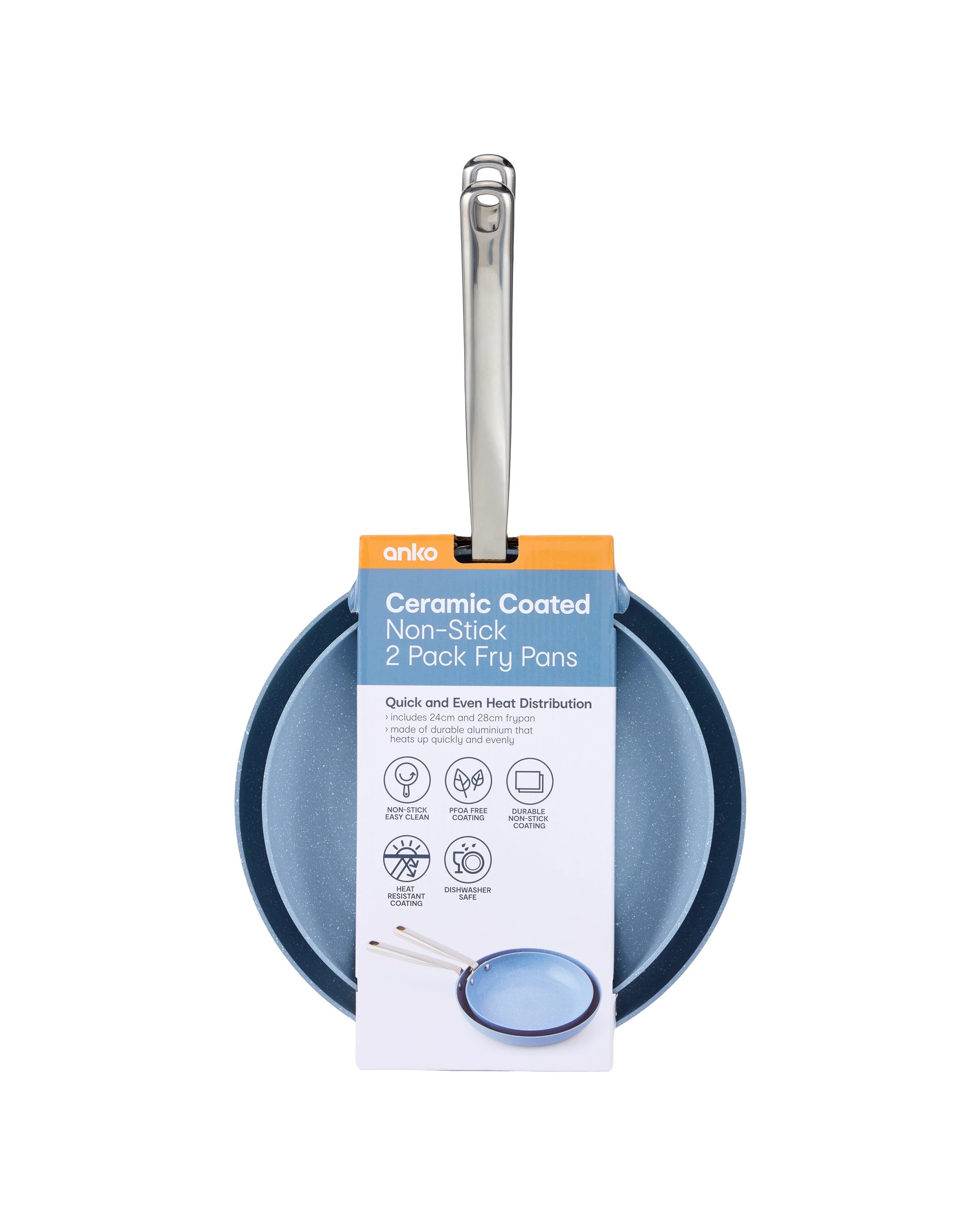 8 2 Pack Ceramic Coated Non-Stick Fry Pans, 8 of 8