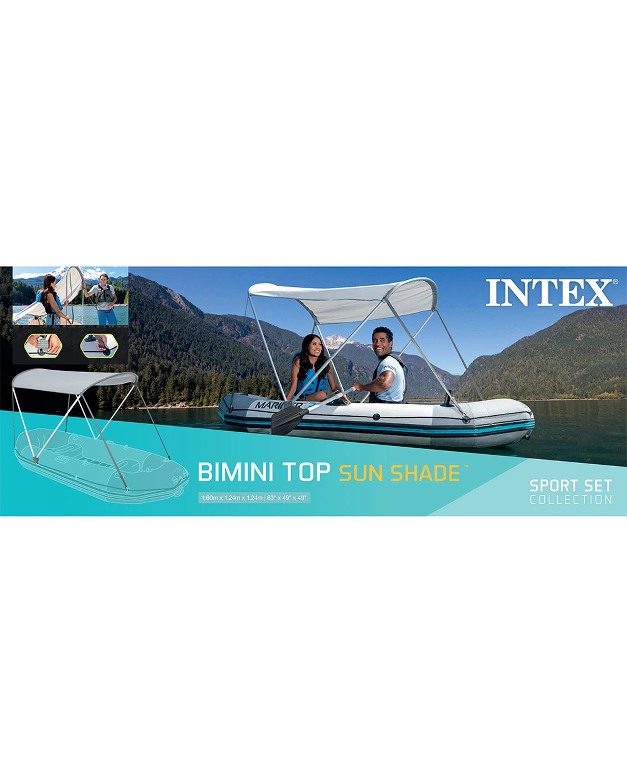 5 Intex Bimini Aluminum Top Sun Shade For Boat Canopy, 5 of 5