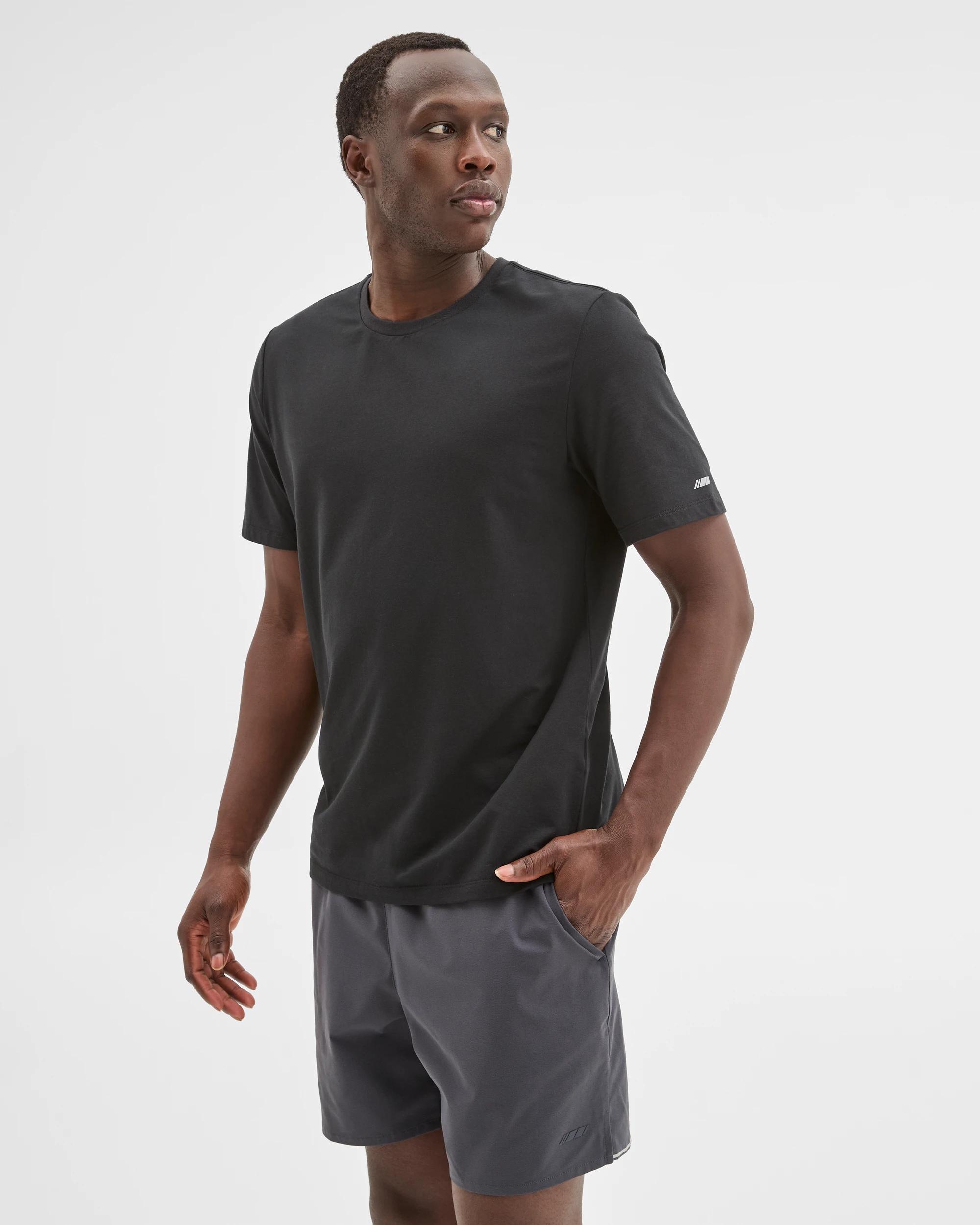 1 Target Active Australian Cotton Blend Active Training T-Shirt BLACK, 1 of 6